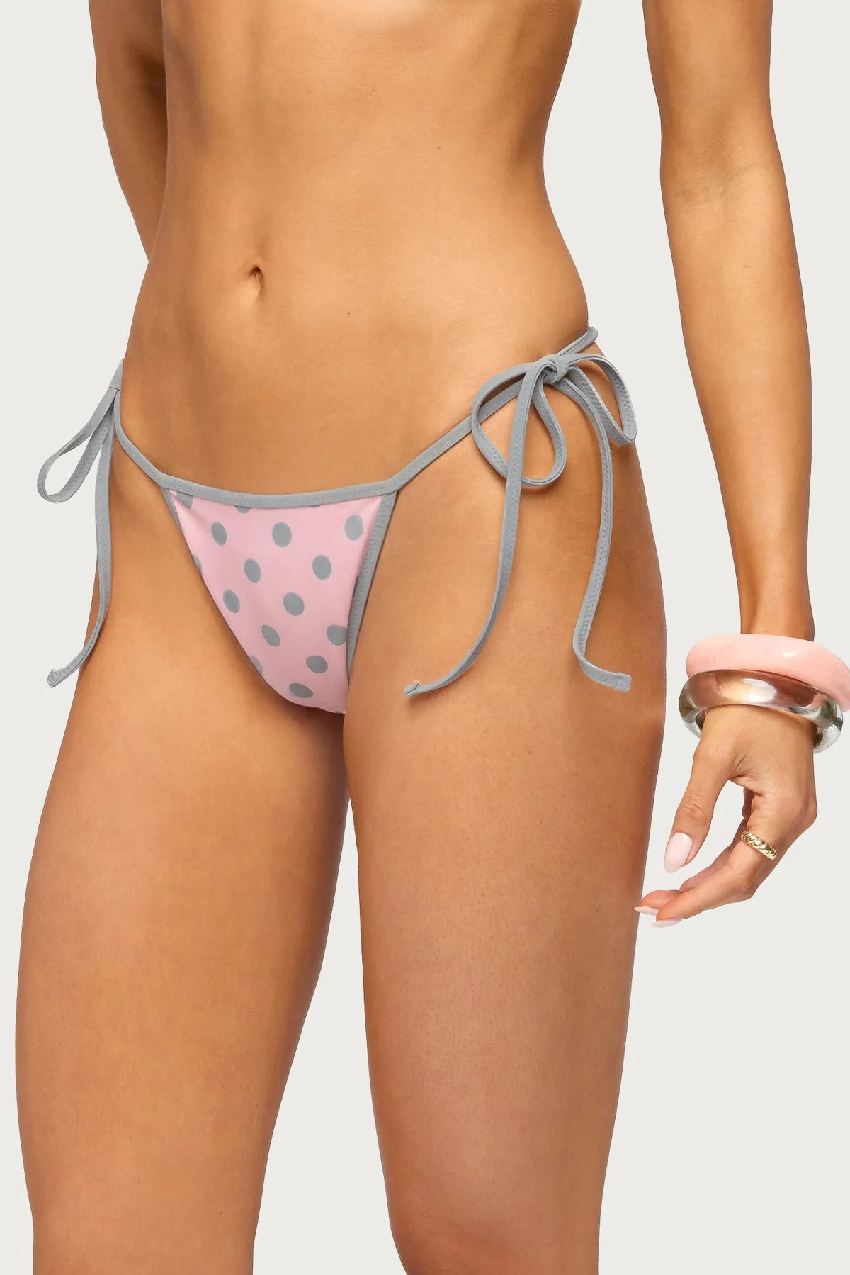 Tora Reversible Polka Dot String Bikini Bottom sold by Edikted product image thumbnail 3
