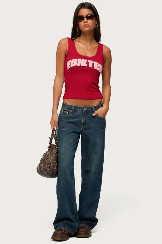 Raelynn Washed Low Rise Baggy Jeans made by Edikted