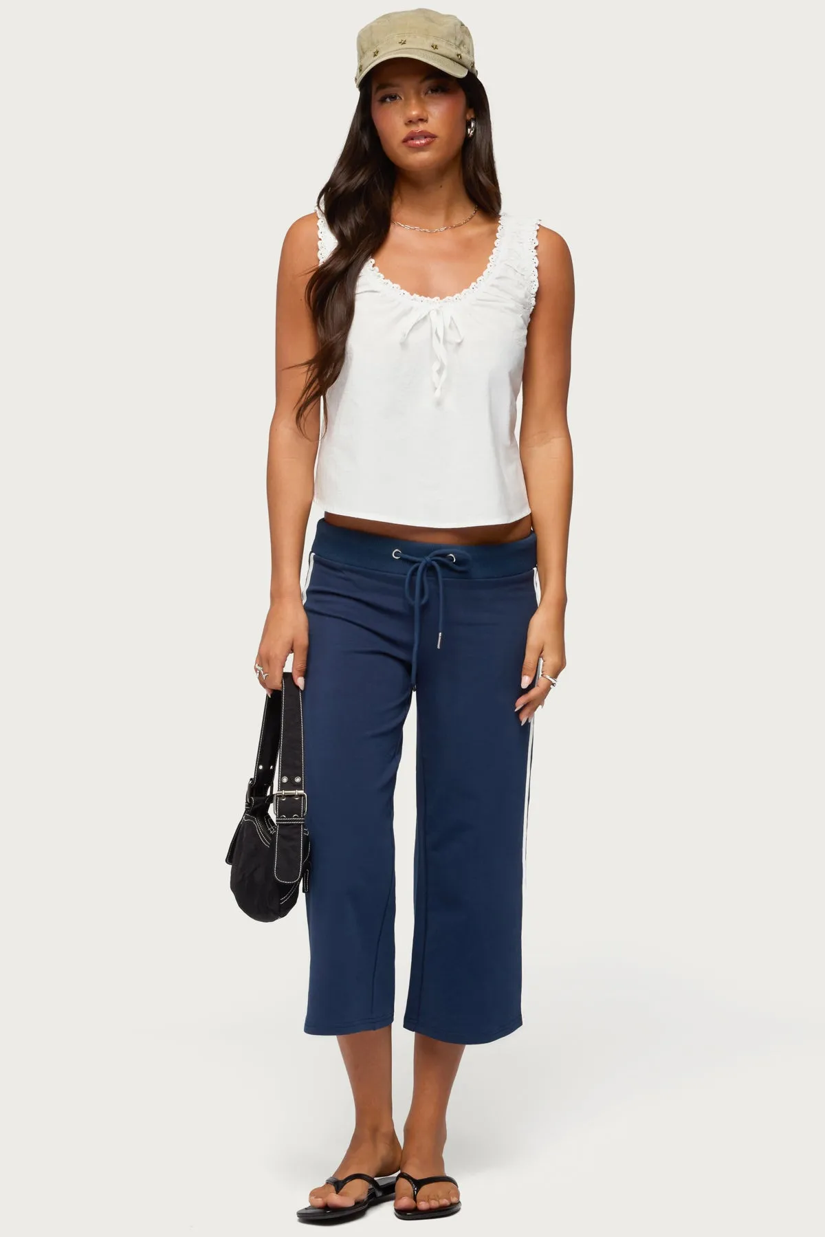 Edyth Tie Front Cotton Tank Top sold by Edikted product image thumbnail 2