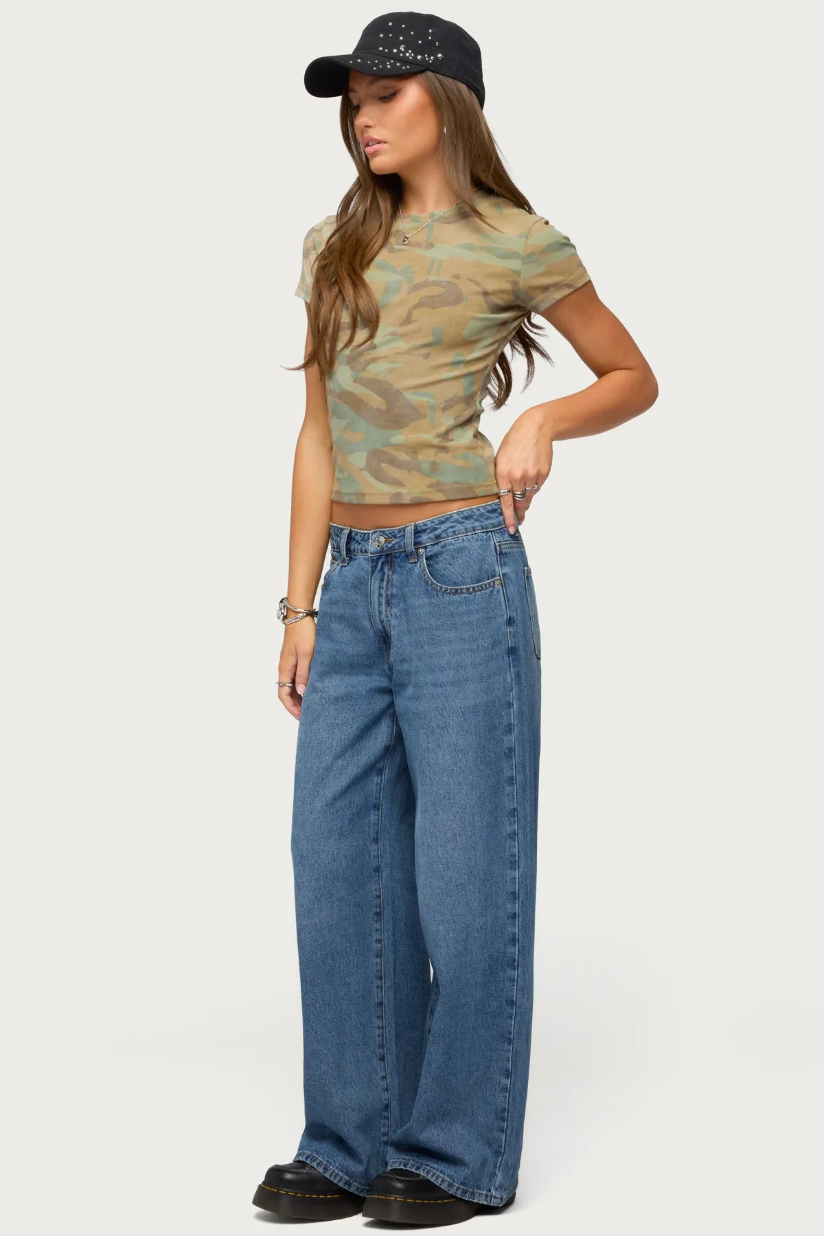 Chasidy Camo T Shirt sold by Edikted product image thumbnail 5