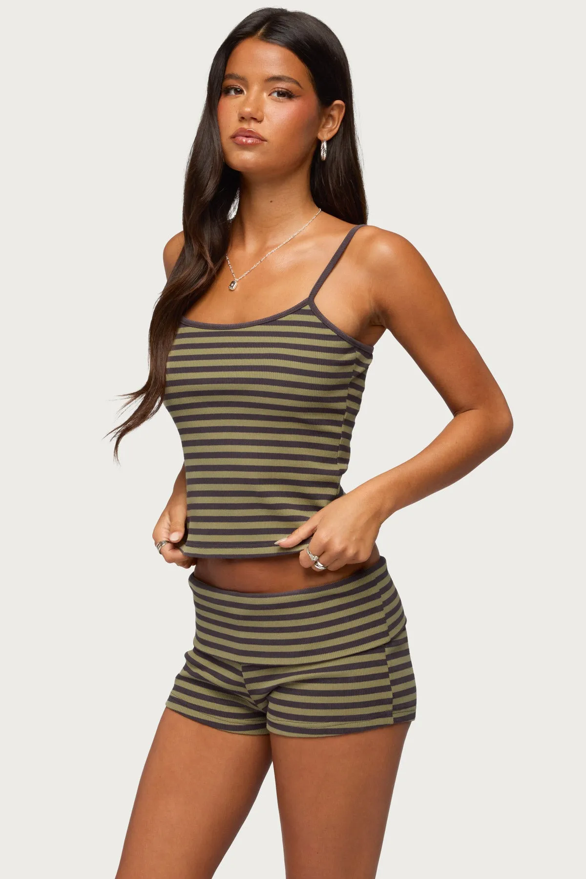 Jody Striped Ribbed Tank Top sold by Edikted product image thumbnail 3