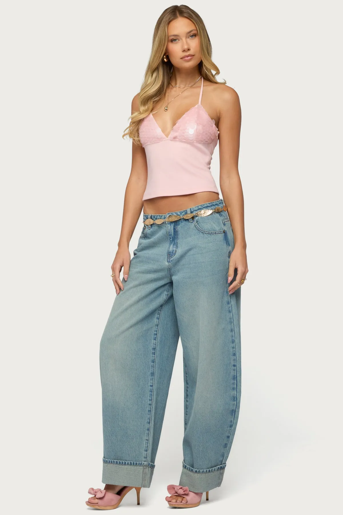 Kella Low Rise Baggy Jeans sold by Edikted product image thumbnail 5