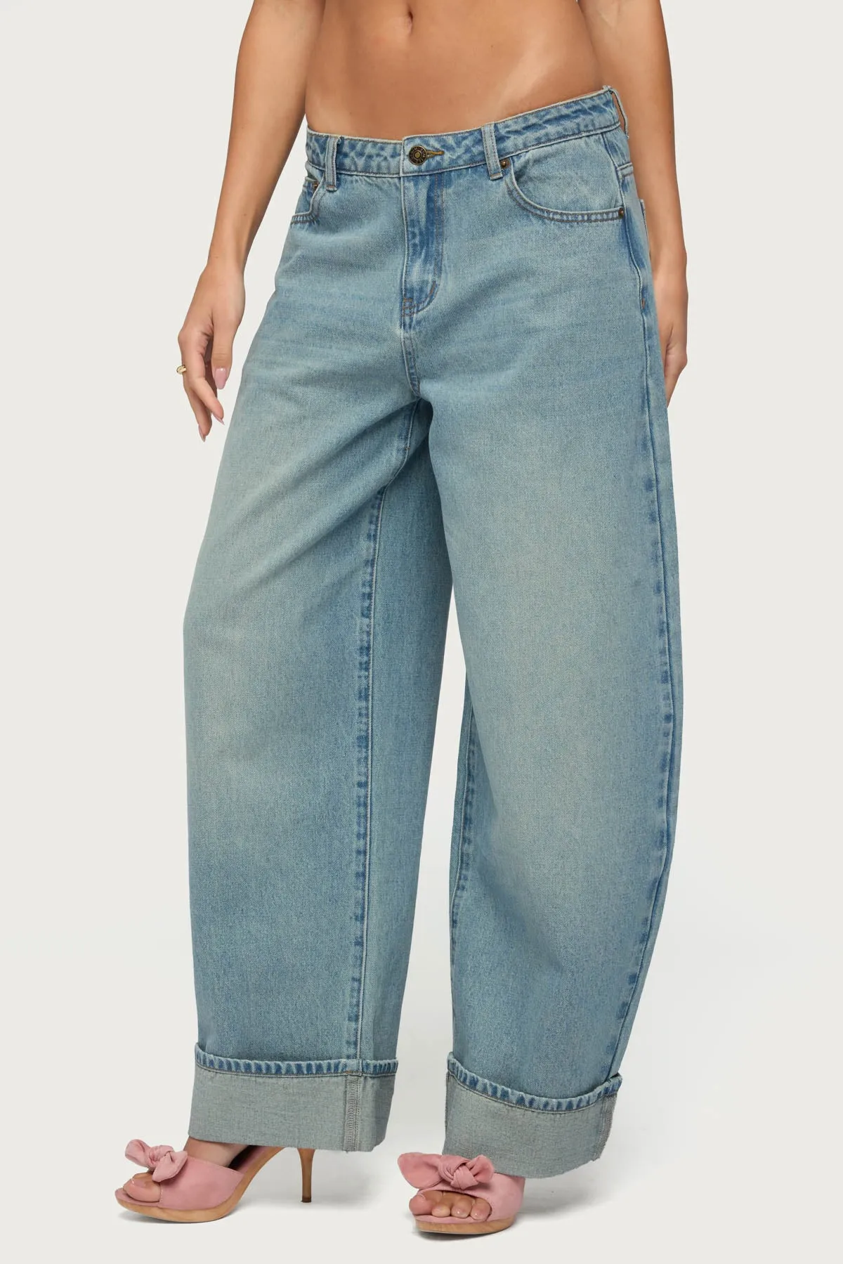 Kella Low Rise Baggy Jeans sold by Edikted product image thumbnail 3