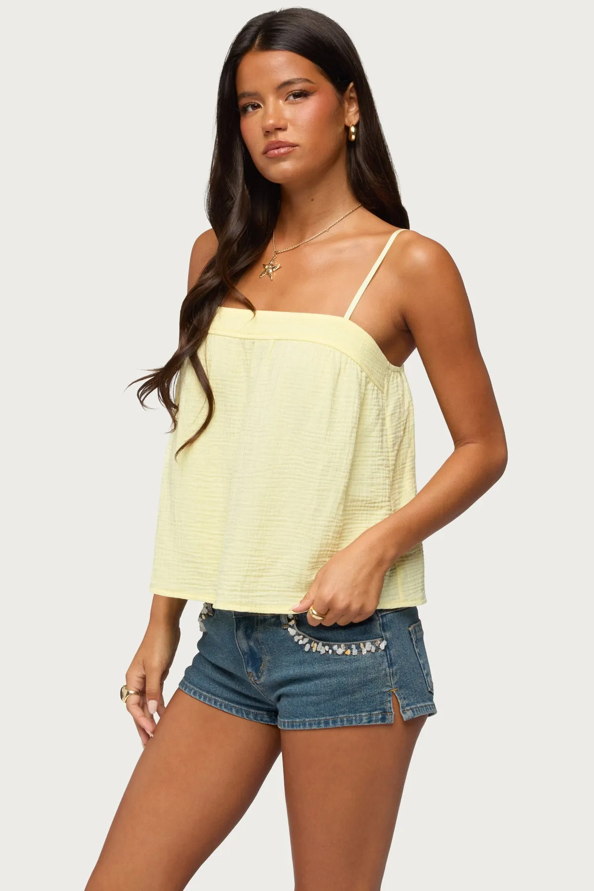 Sapphire Textured Tank Top sold by Edikted product image thumbnail 3