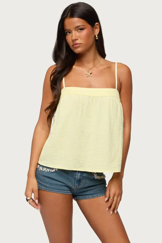 Sapphire Textured Tank Top made by Edikted