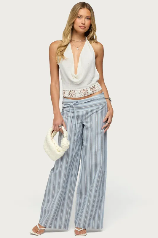 Chera Striped Wide Leg Pants made by Edikted