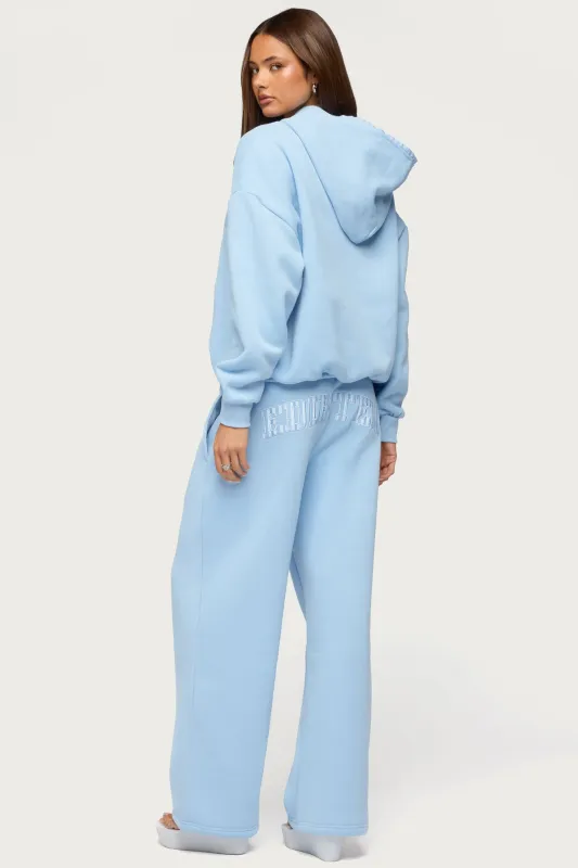 Edikted Core Stripey Wide Leg Sweatpants made by Edikted