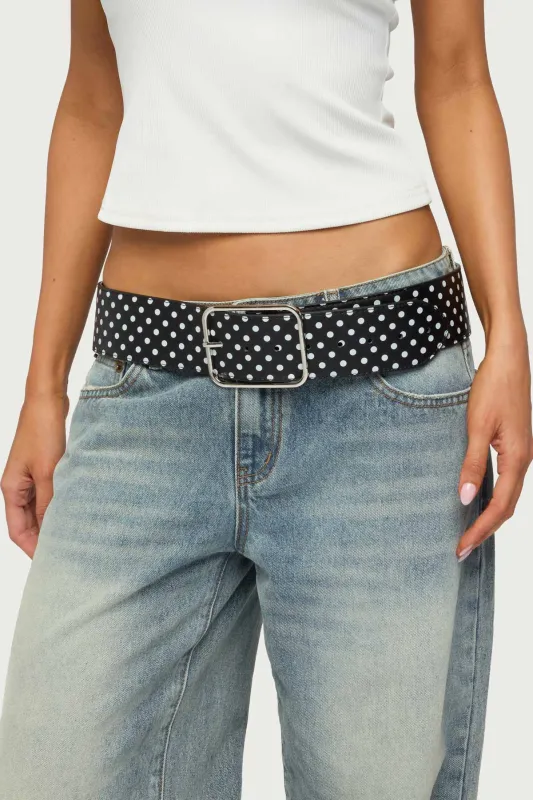Chunky Polka Dot Faux Leather Belt made by Edikted