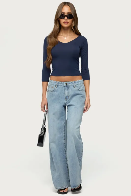 Darynne Low Rise Baggy Jeans made by Edikted