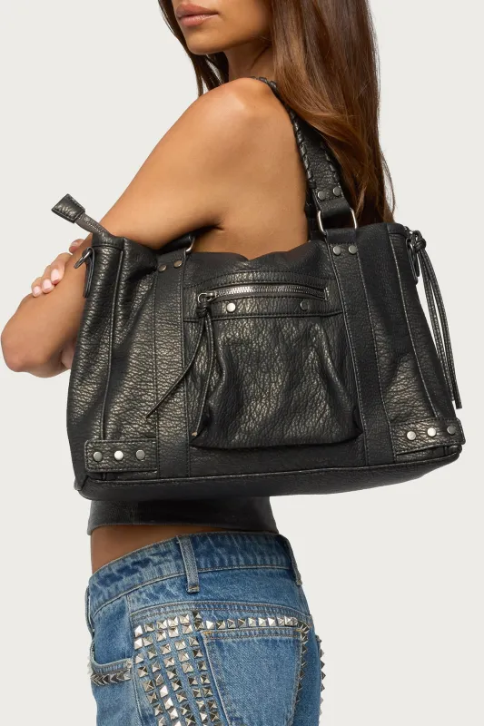 Oliviah Stud Faux Leather Bag made by Edikted