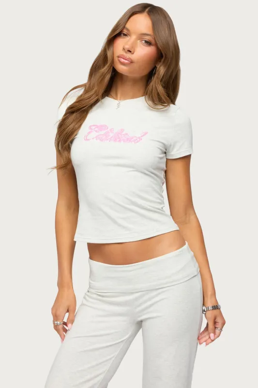 Edikted Wknd Sequin T Shirt made by Edikted