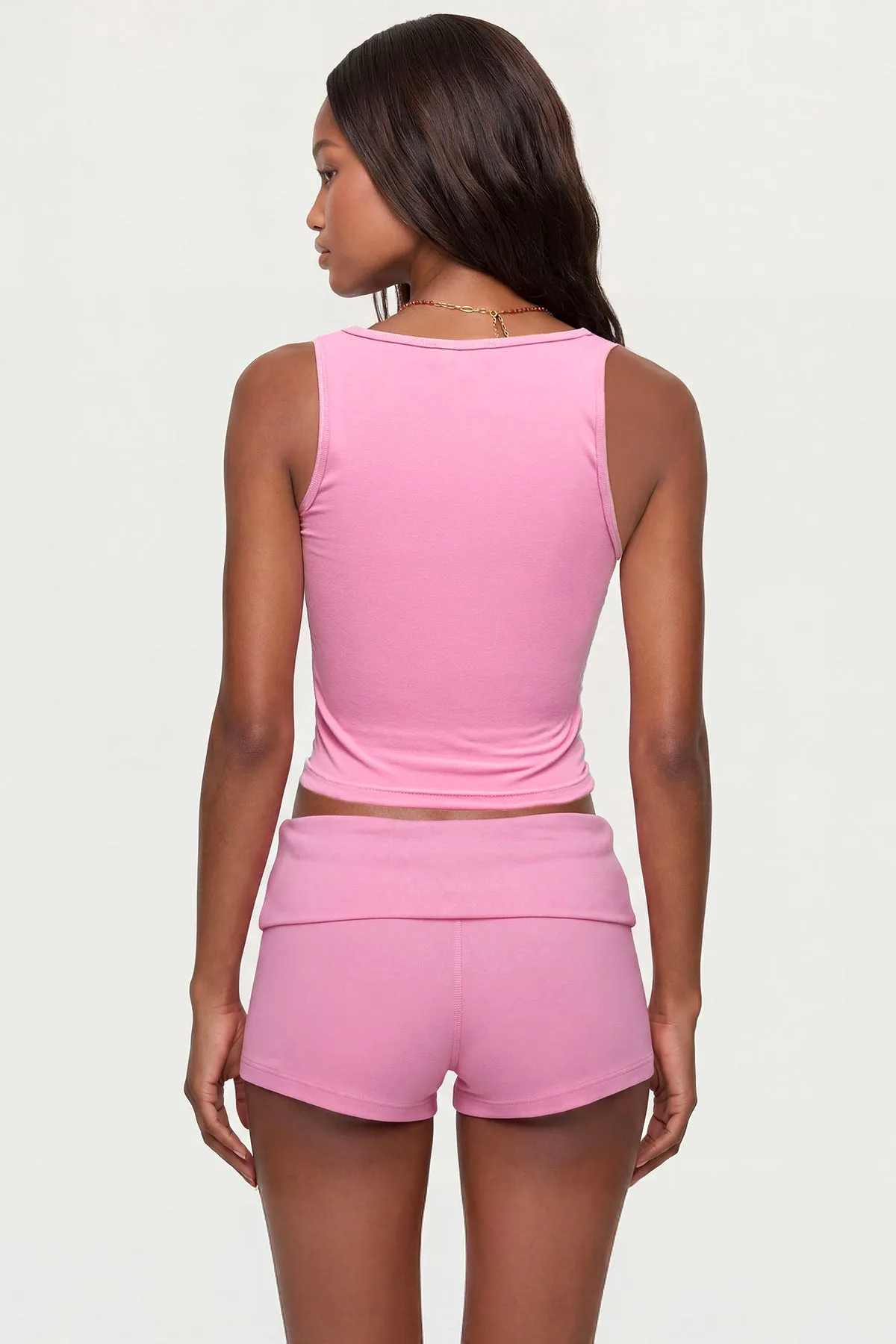 Linda Ribbed Scoop Neck Tank Top sold by Edikted product image thumbnail 5