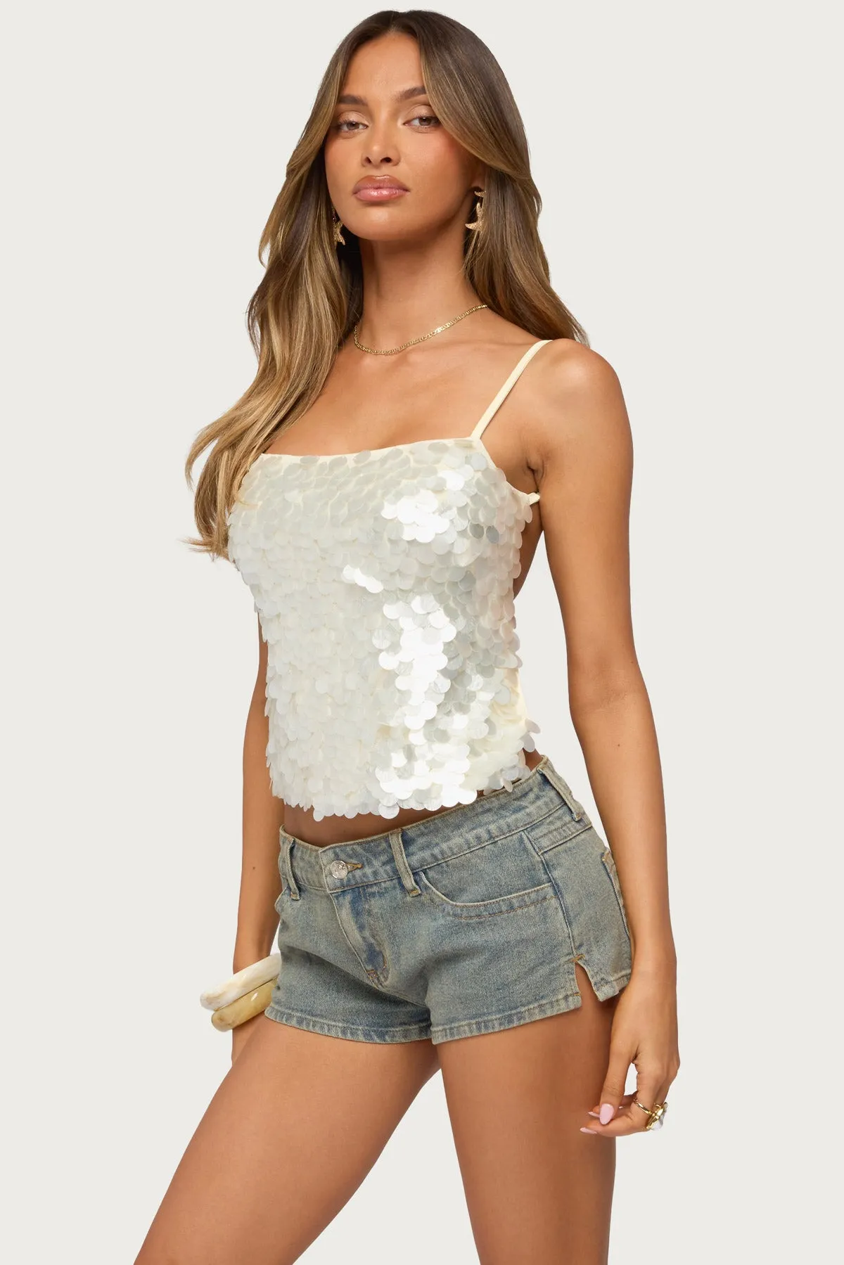 Macy Backless Sequin Top sold by Edikted product image thumbnail 3