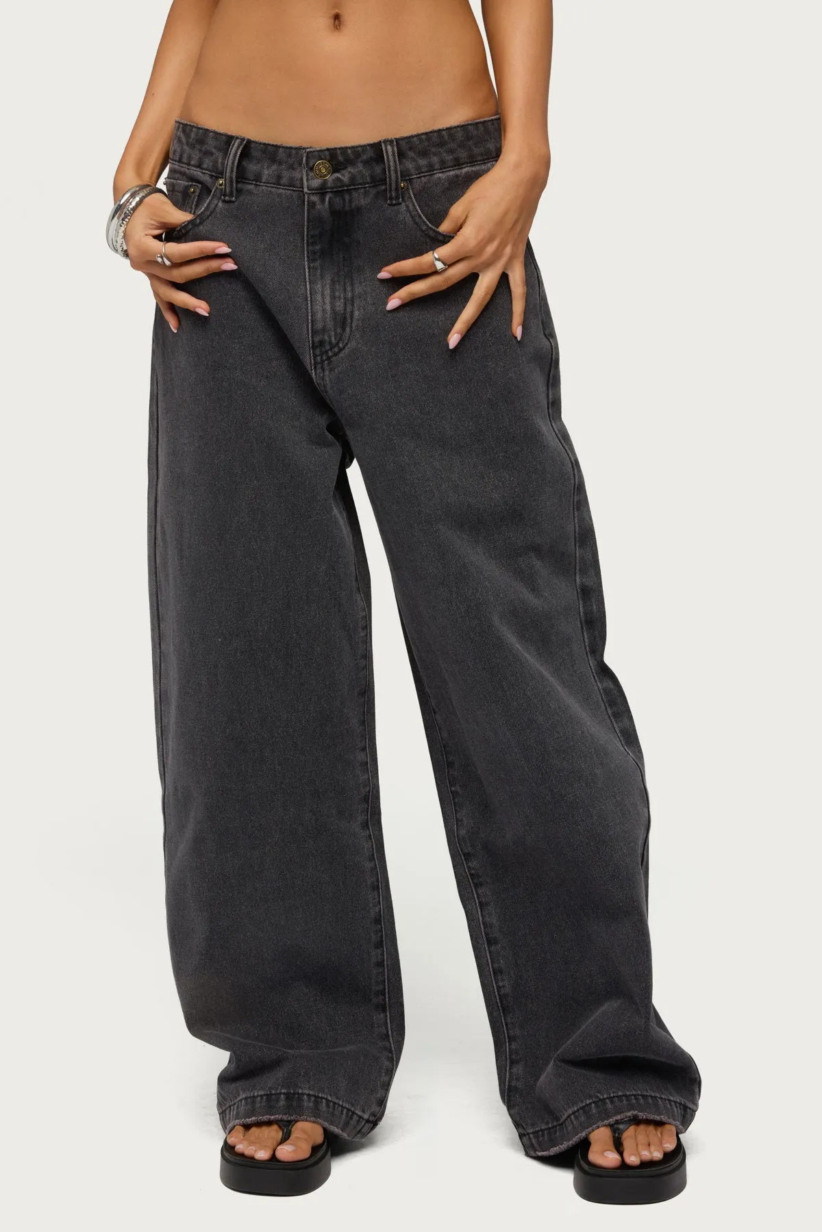 Nichol Low Rise Baggy Jeans sold by Edikted product image thumbnail 3