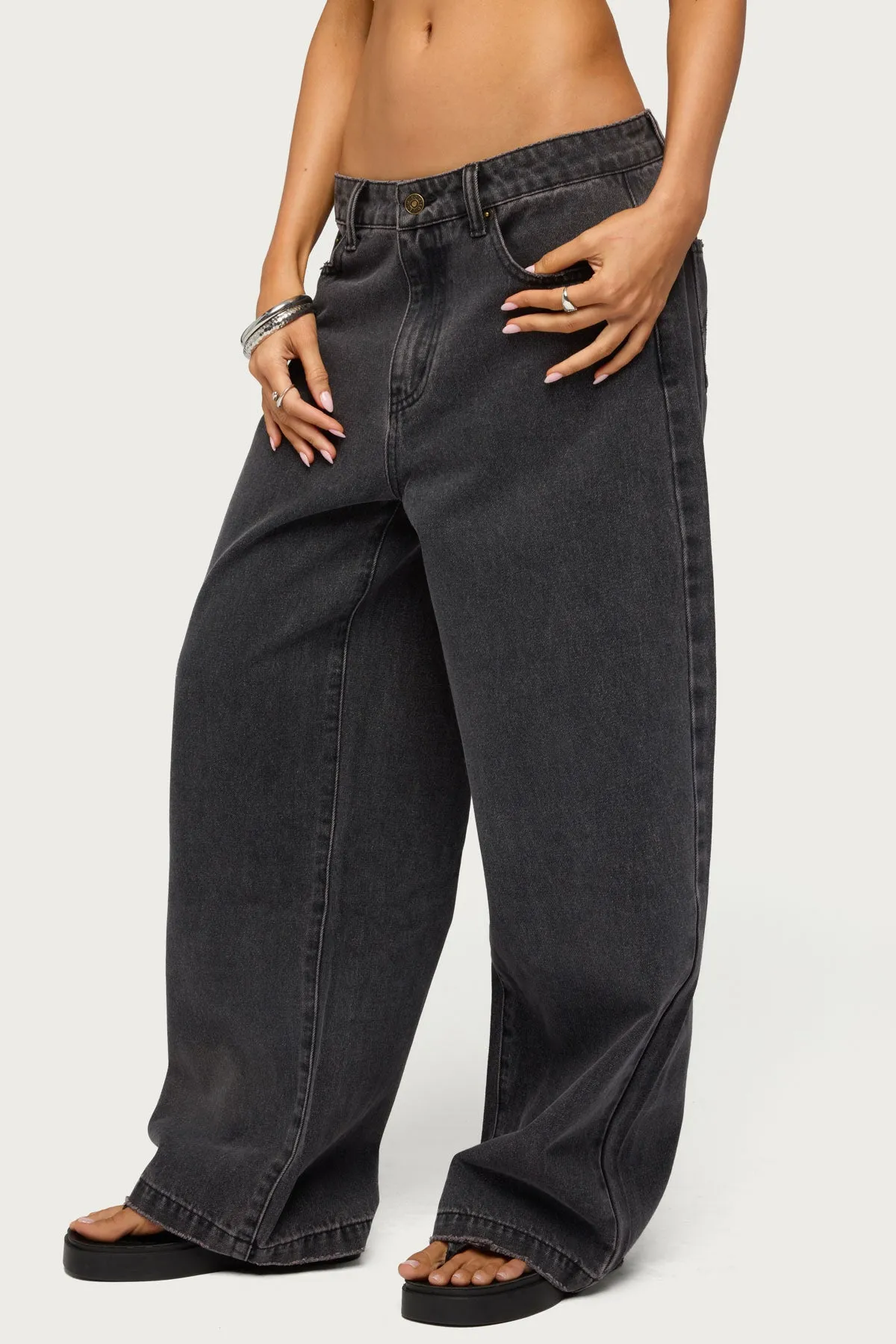 Nichol Low Rise Baggy Jeans sold by Edikted product image thumbnail 4