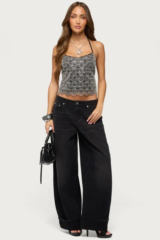 Kella Low Rise Baggy Jeans made by Edikted