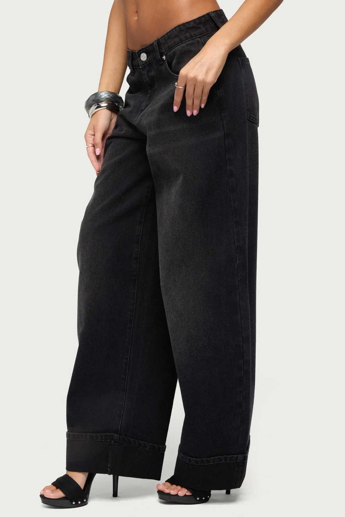 Kella Low Rise Baggy Jeans sold by Edikted product image thumbnail 3