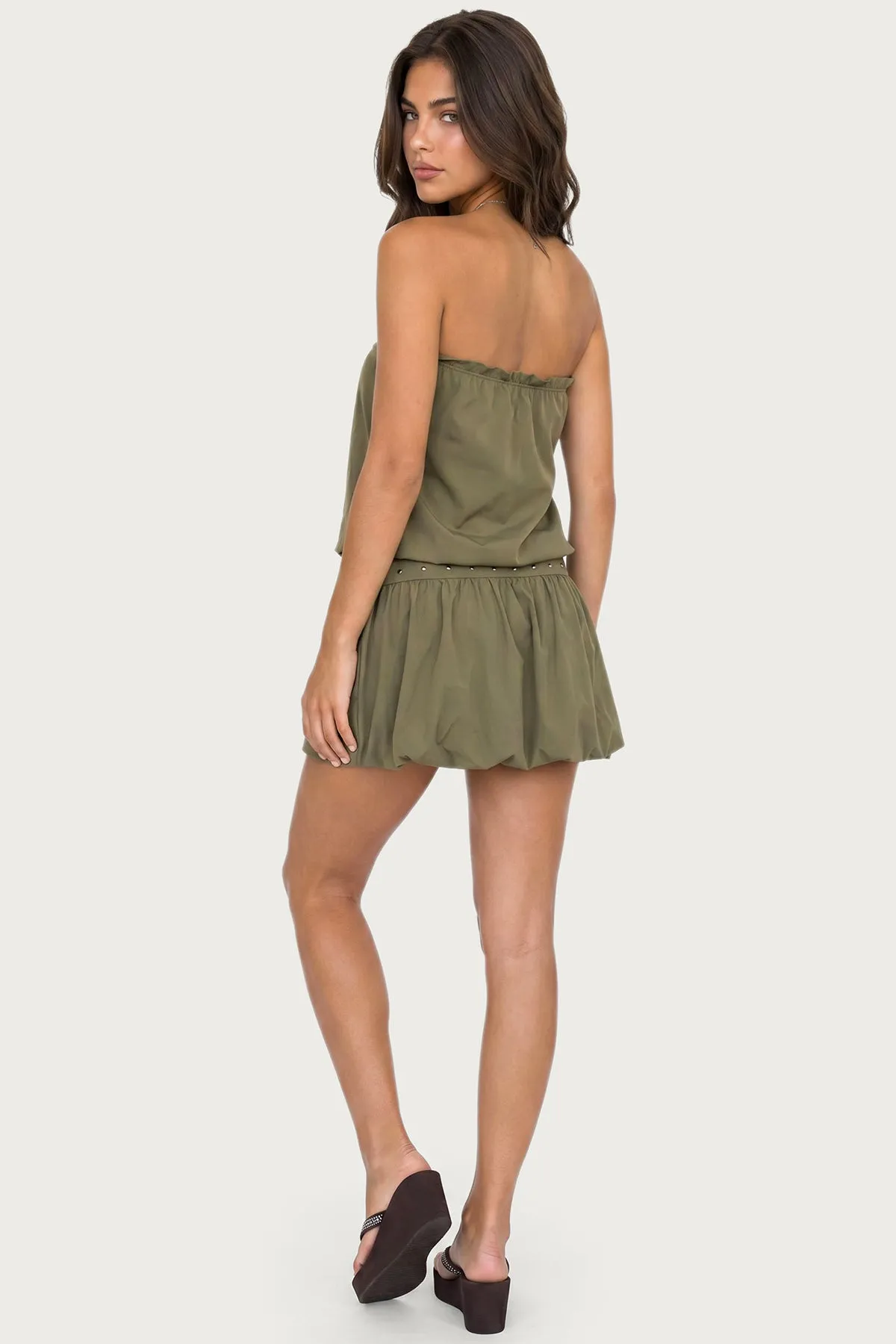 Layton Studded Strapless Bubble Mini Dress sold by Edikted product image thumbnail 5