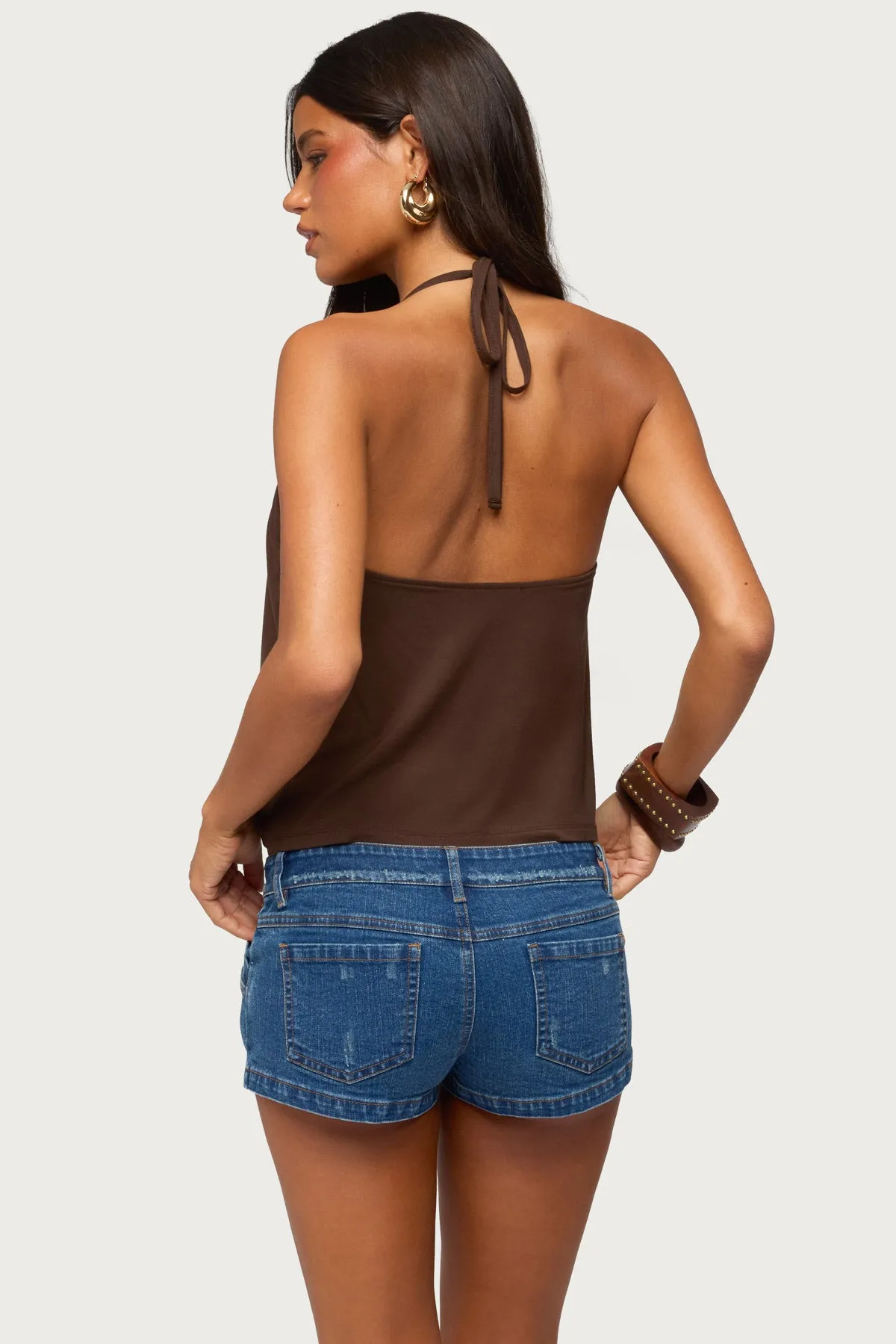 Gale Wood Disc Halter Top sold by Edikted product image thumbnail 5