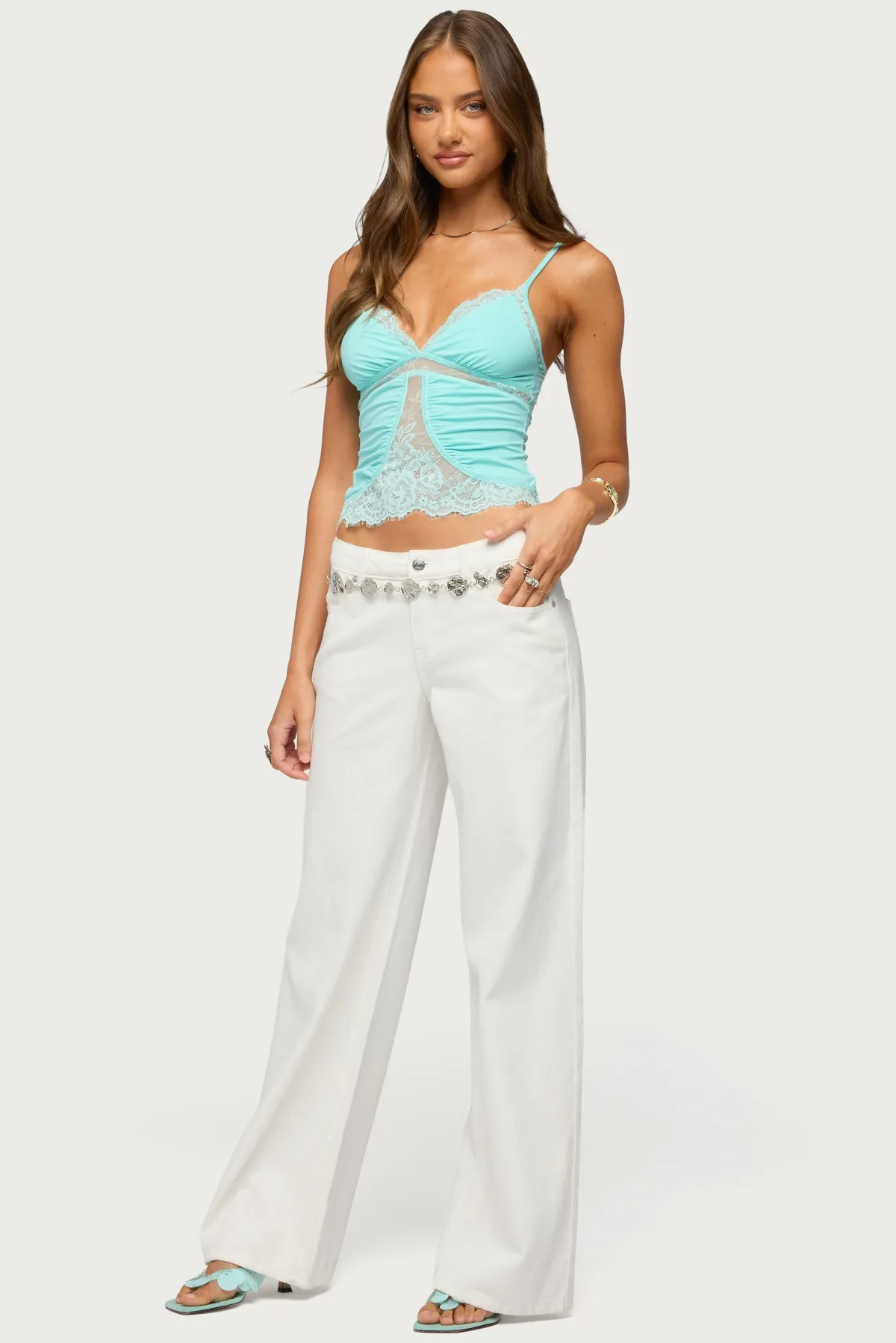 Yanny Lacey Tank Top sold by Edikted product image thumbnail 4