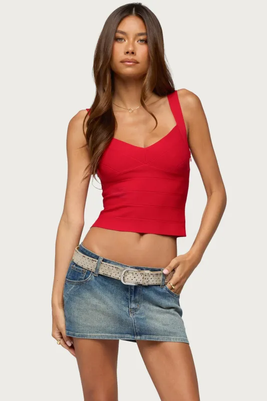 Ianthe Knit Bandage Top made by Edikted