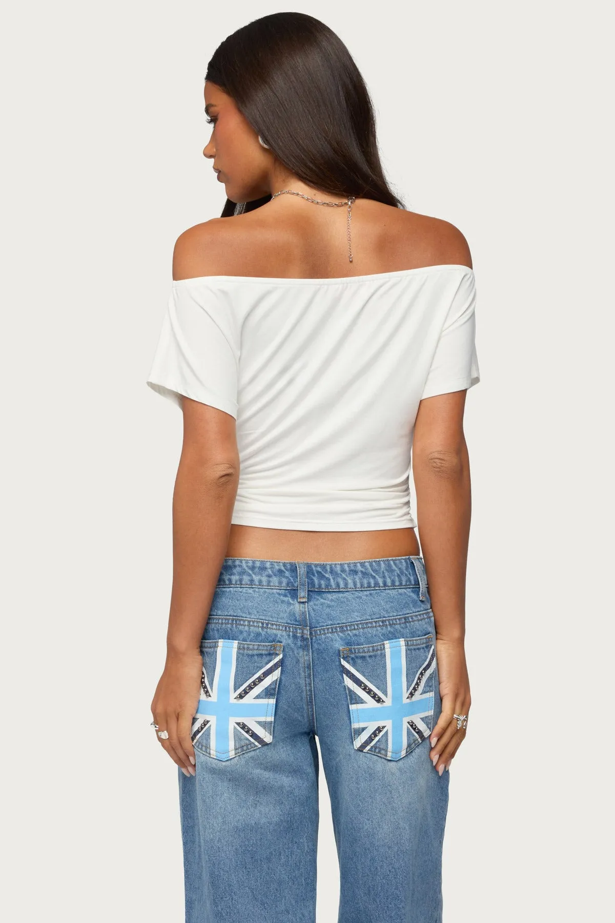 Hecate Off Shoulder Keyhole Top sold by Edikted product image thumbnail 5