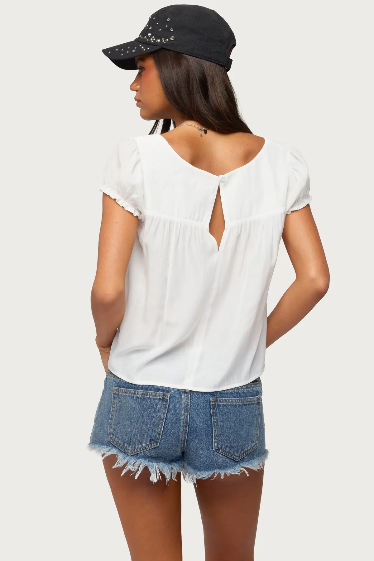 Nesta Puff Sleeve Top sold by Edikted product image thumbnail 5
