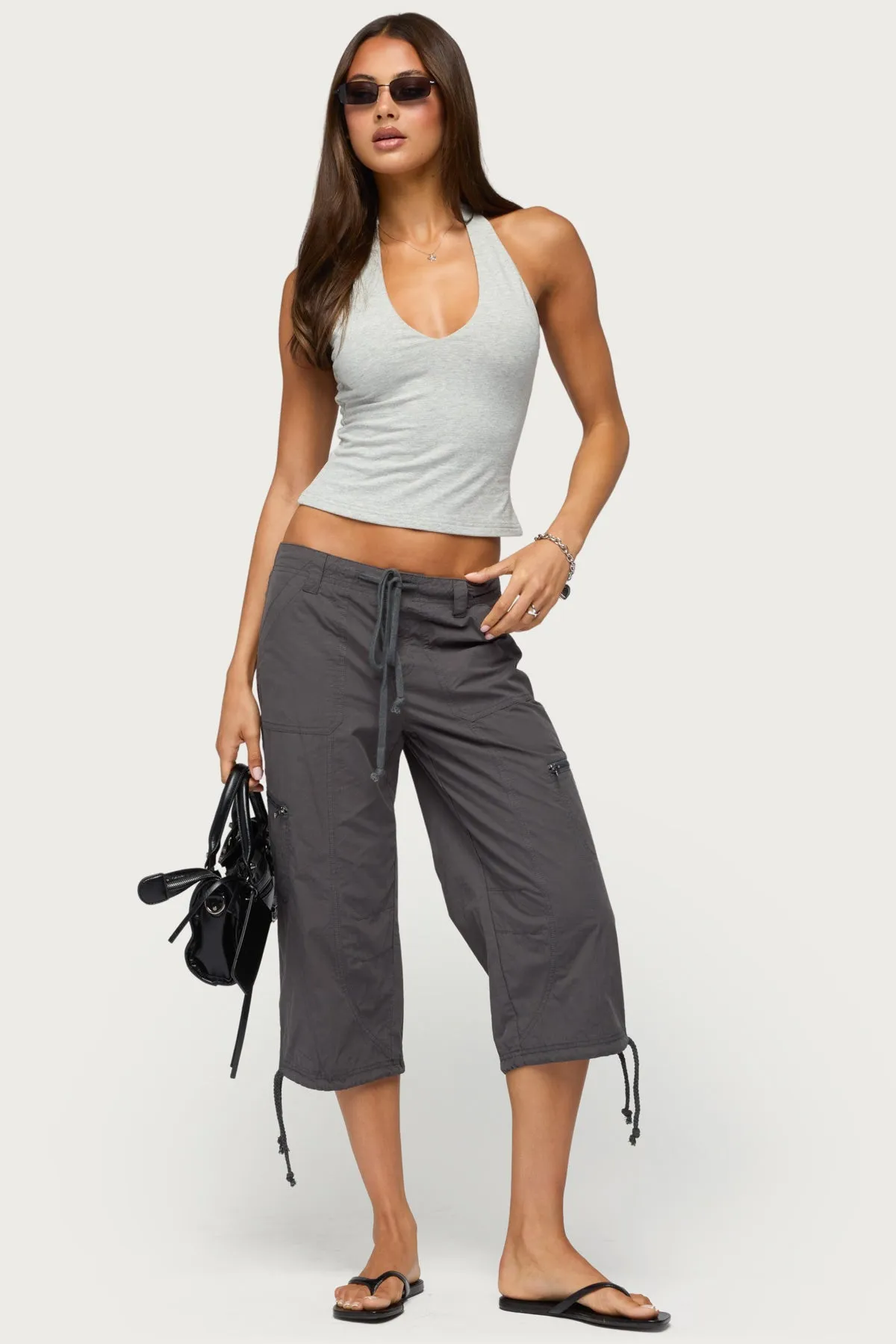 Bennet V Neck Halter Top sold by Edikted product image thumbnail 2