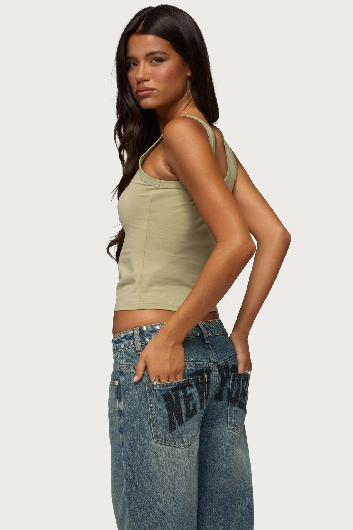 I Heart NY Rhinestone Tank Top sold by Edikted product image thumbnail 4