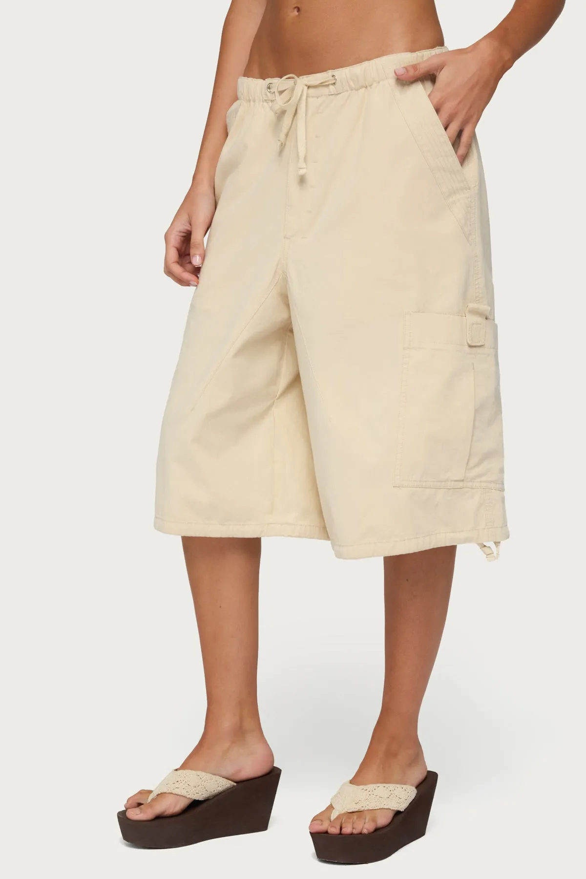 Azul Oversized Cargo Bermuda Shorts sold by Edikted product image thumbnail 3