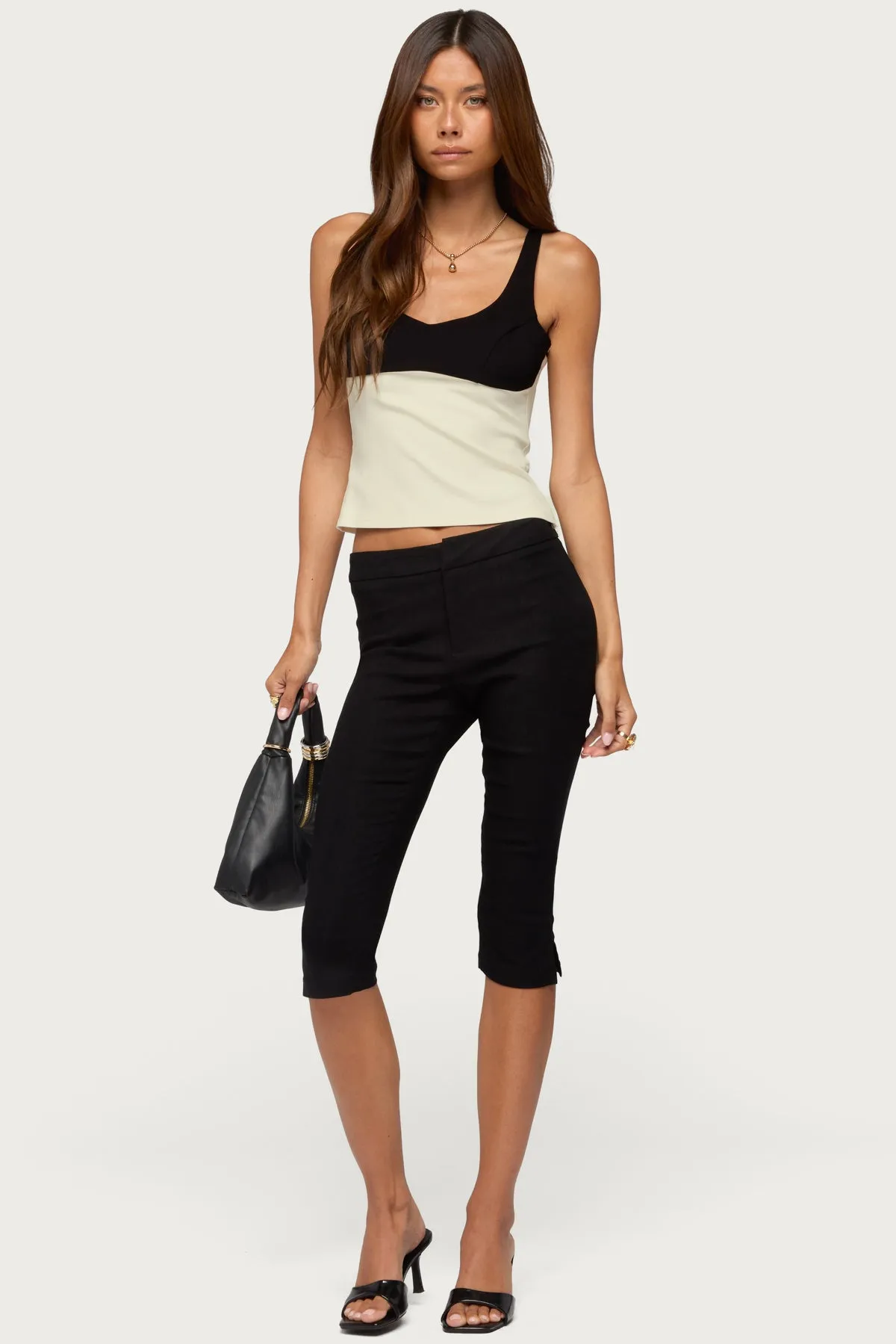 Clarinda Contrast Woven Tank Top sold by Edikted product image thumbnail 4