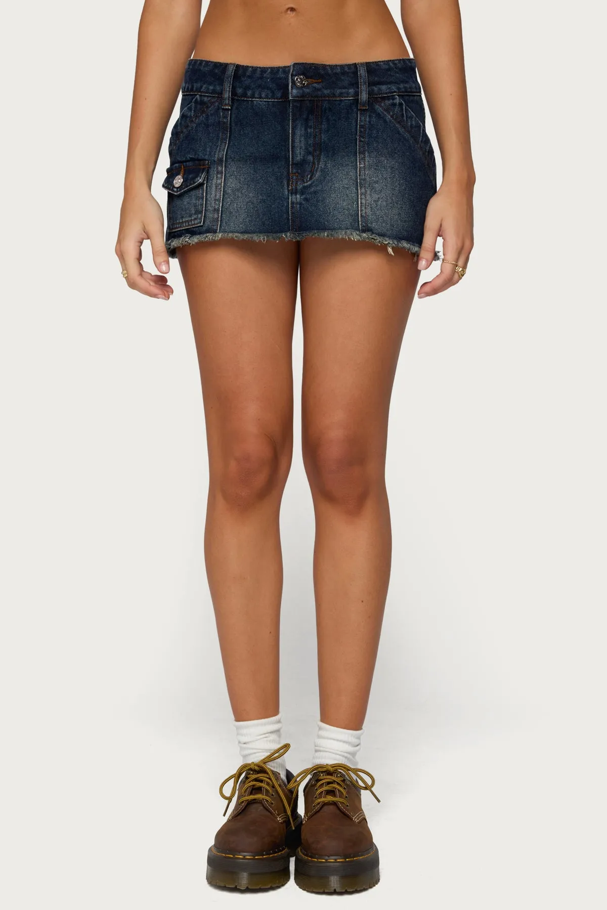 Adania Denim Mini Skort sold by Edikted product image thumbnail 2