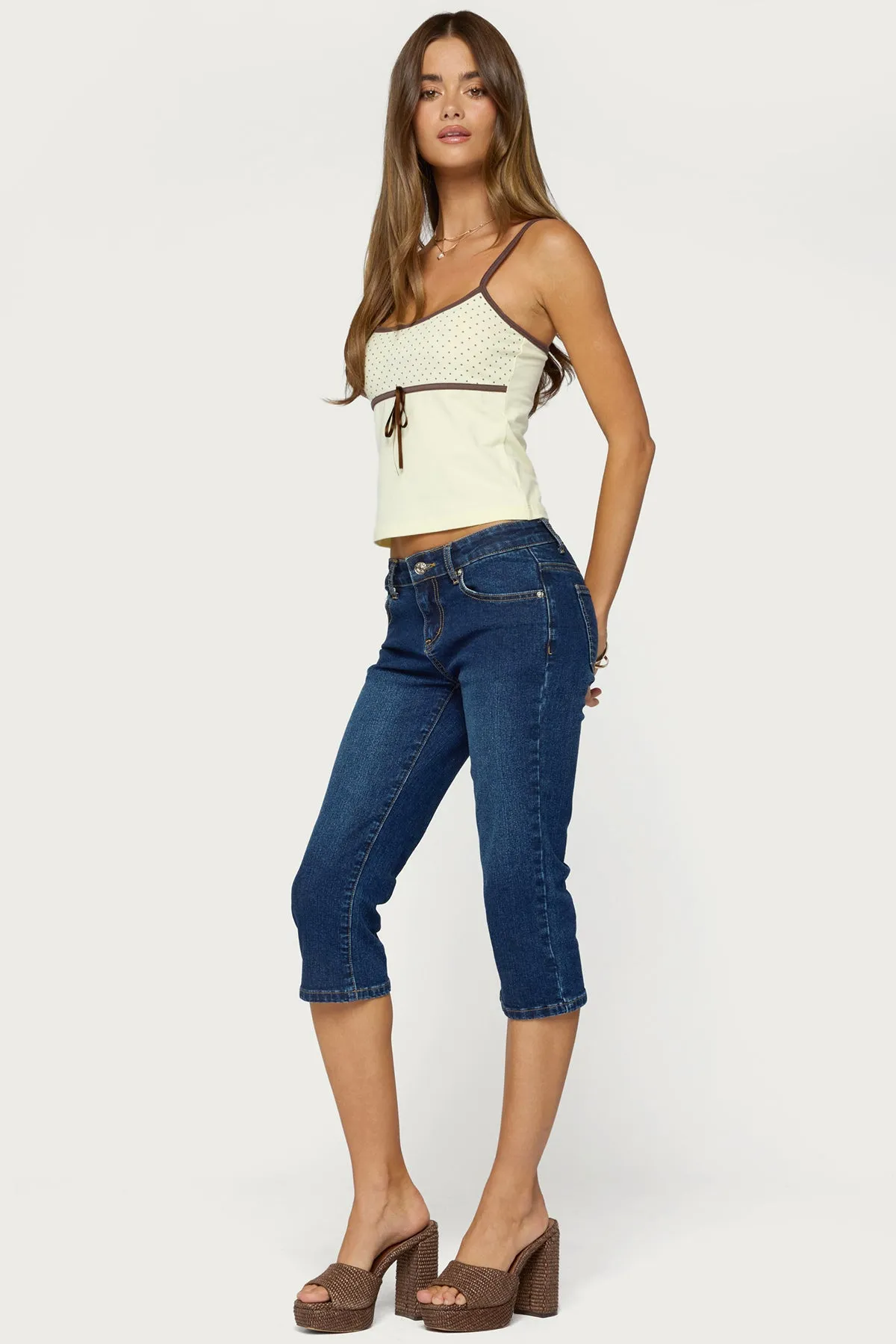 Rhoda Contrast Polka Dot Tank Top sold by Edikted product image thumbnail 4