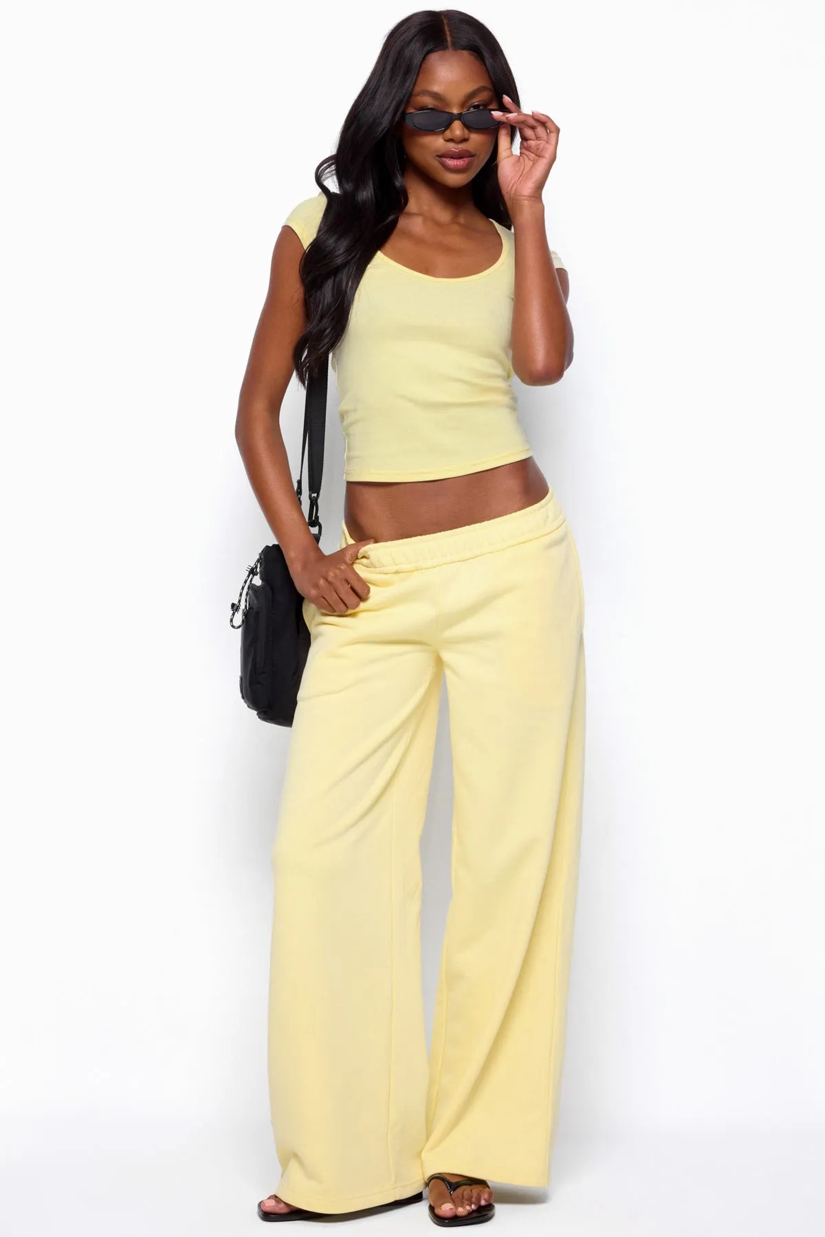 Chari Ribbed Scoop Neck T Shirt sold by Edikted product image thumbnail 2