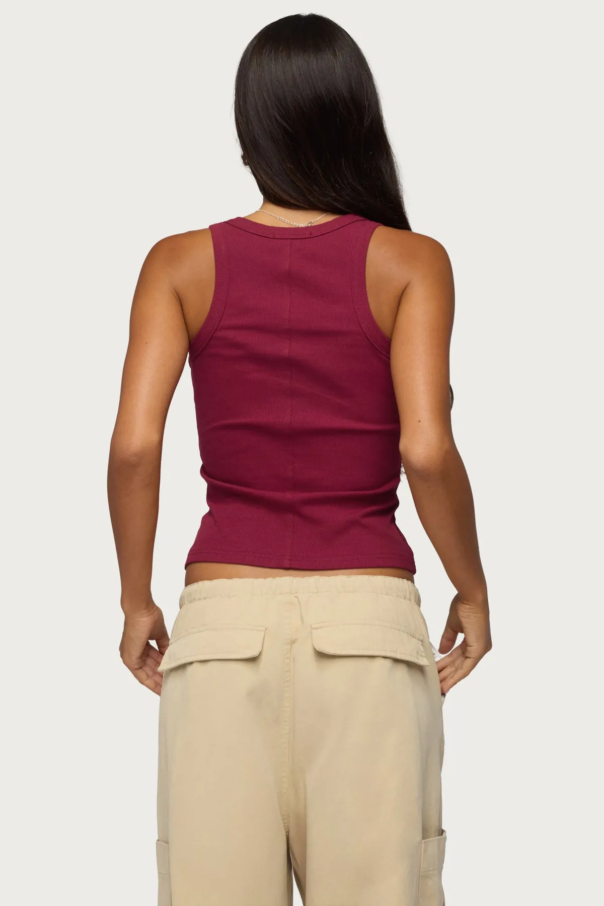 80 Stripey Ribbed Tank Top sold by Edikted product image thumbnail 4