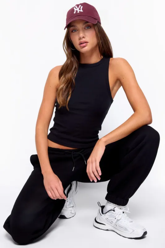 Filipa High Neck Ribbed Tank Top made by Edikted