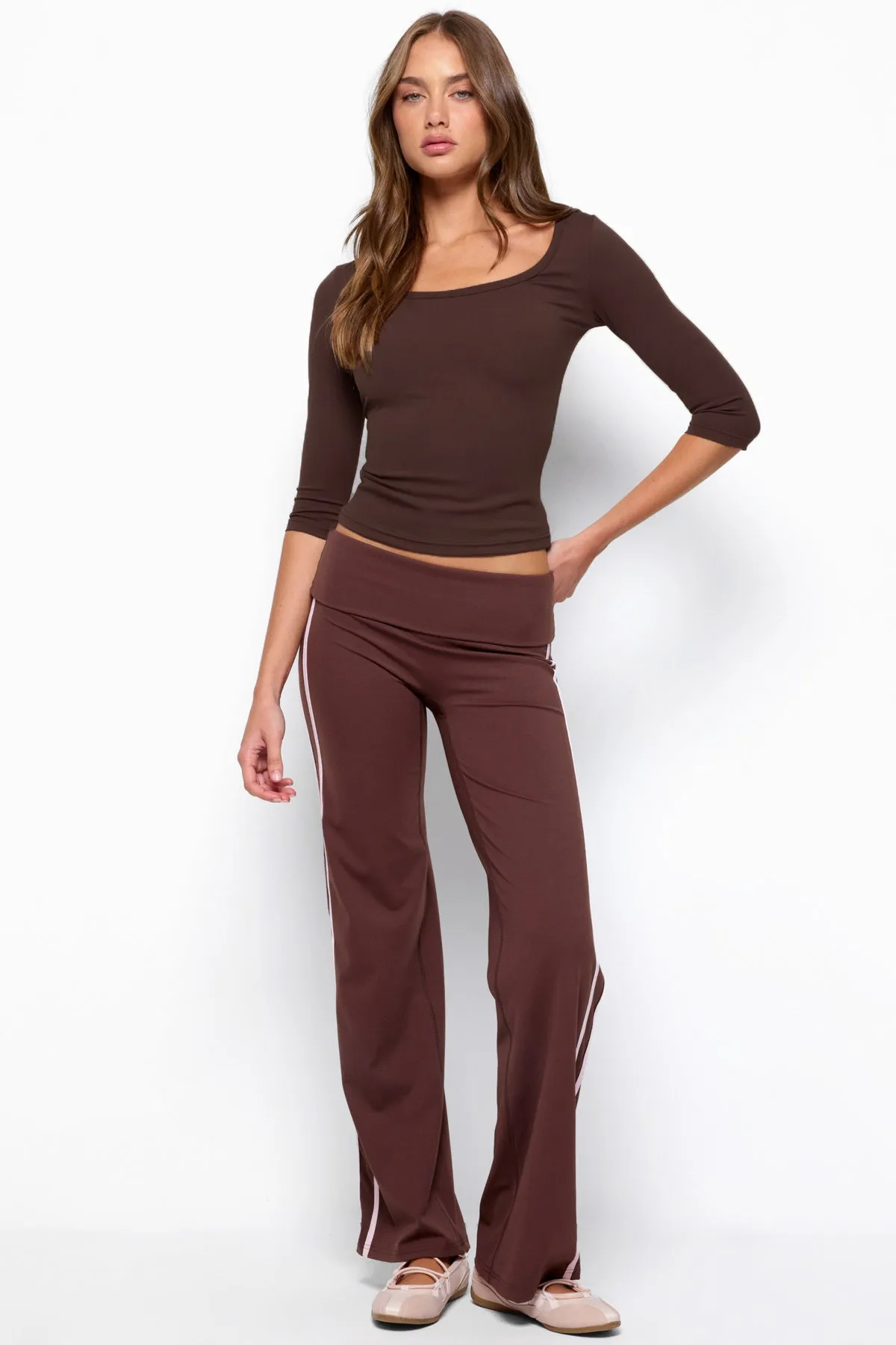 Desi Scoop Neck Three-Quarter Sleeve Top sold by Edikted product image thumbnail 3