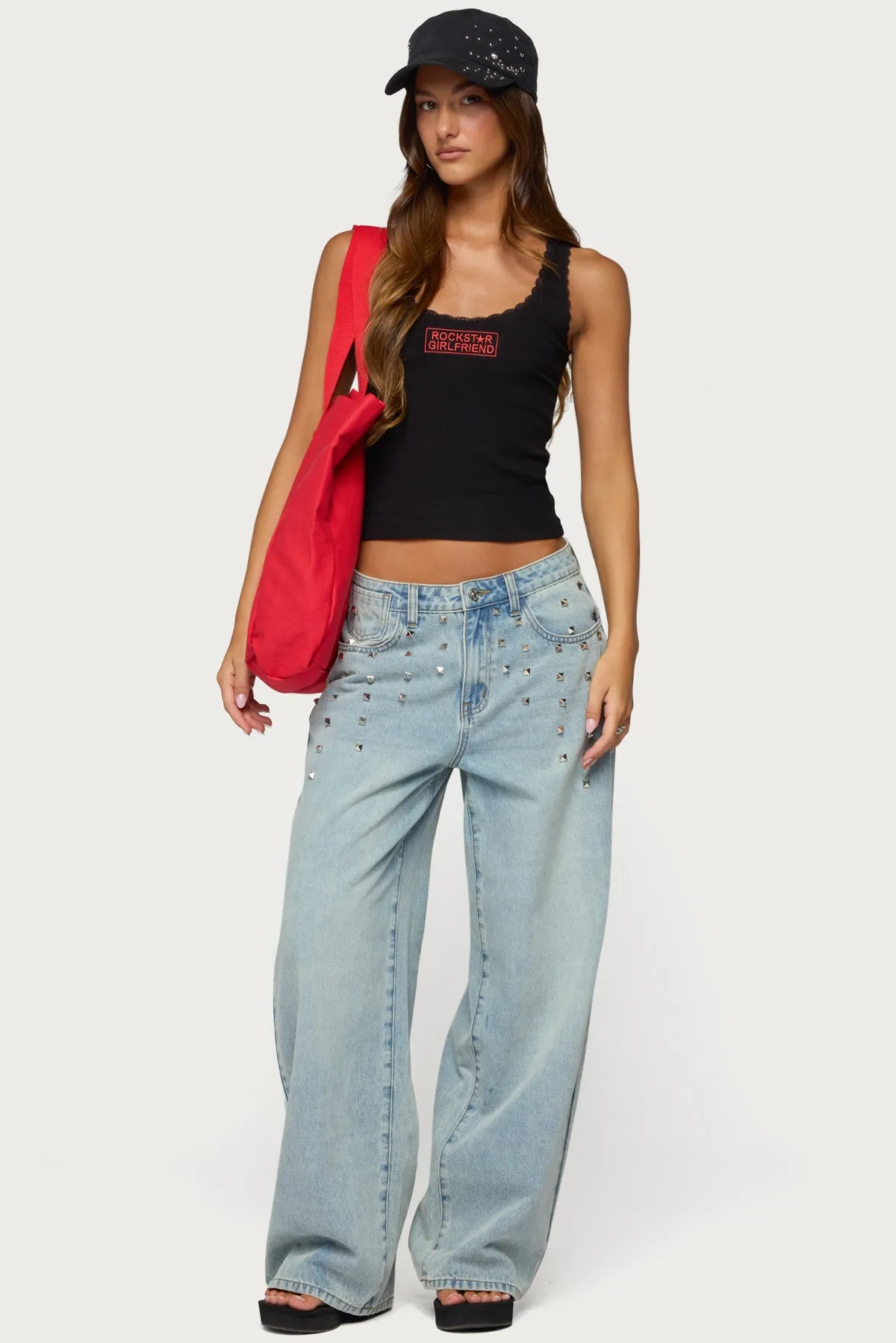 Rockstar Girlfriend Lacey Tank Top sold by Edikted product image thumbnail 2