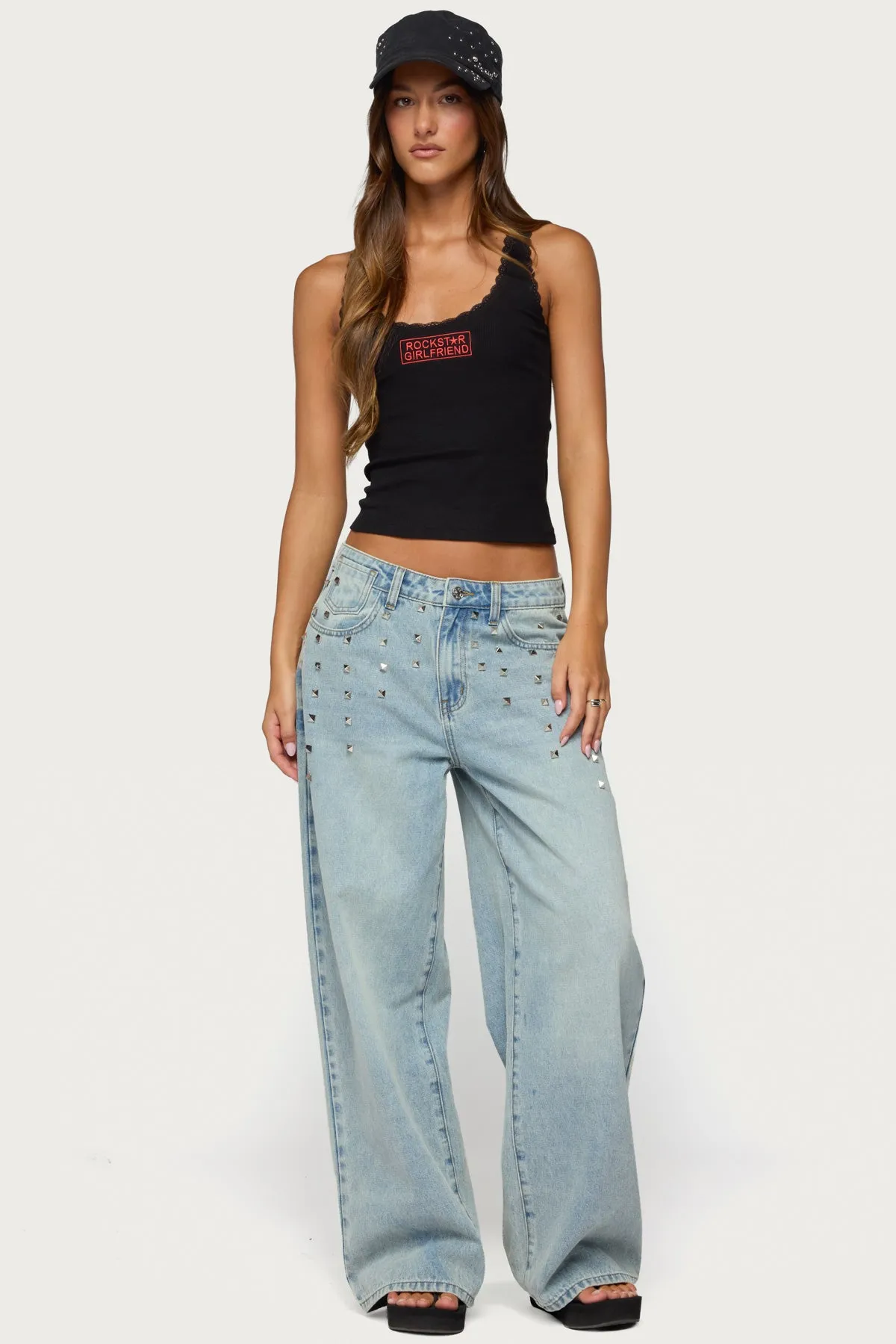 Rockstar Girlfriend Lacey Tank Top sold by Edikted product image thumbnail 4