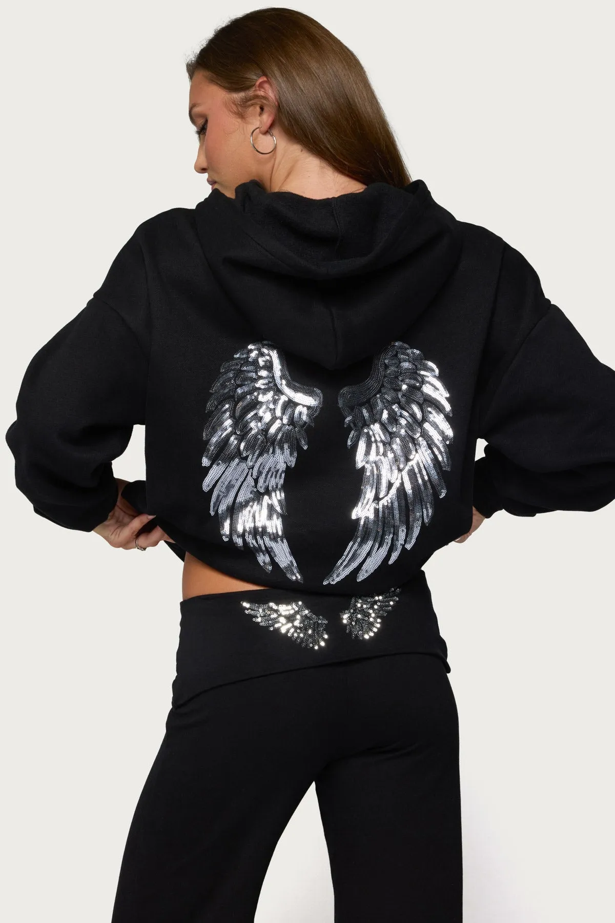 Angel Energy Sequin Hoodie sold by Edikted