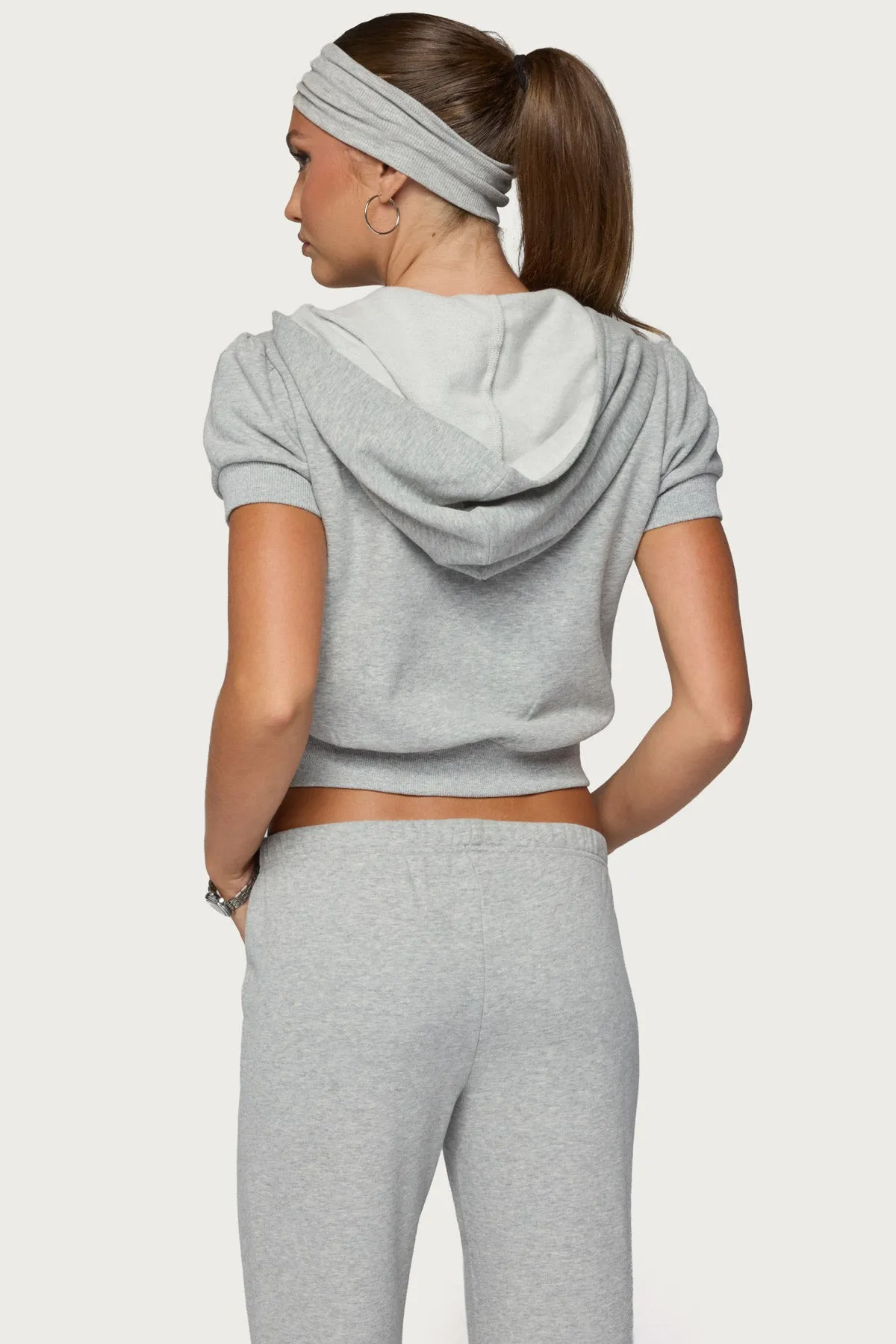 Rachel Short Sleeve Hooded Top sold by Edikted product image thumbnail 4