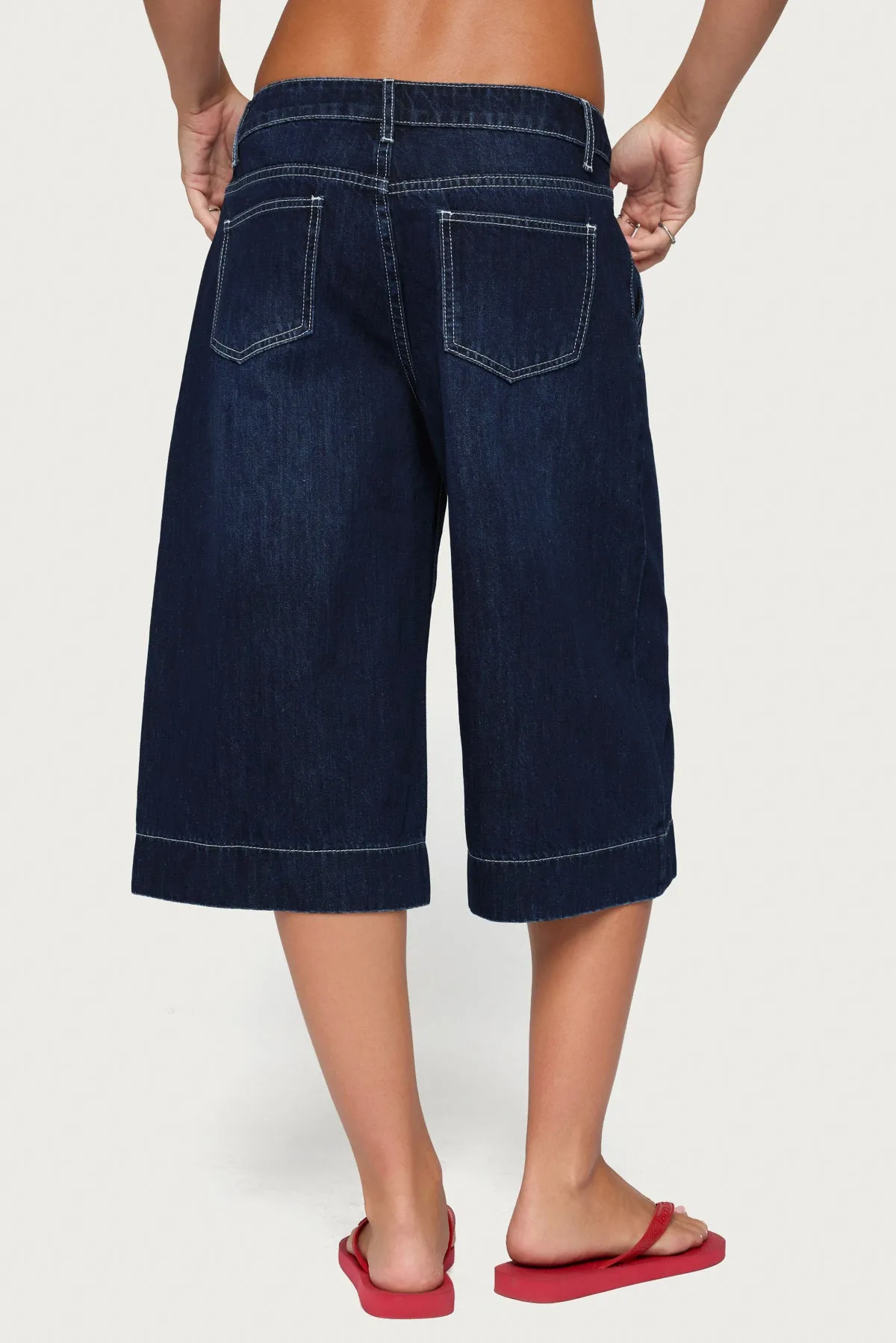 Letty Low Rise Denim Bermuda Shorts sold by Edikted product image thumbnail 5