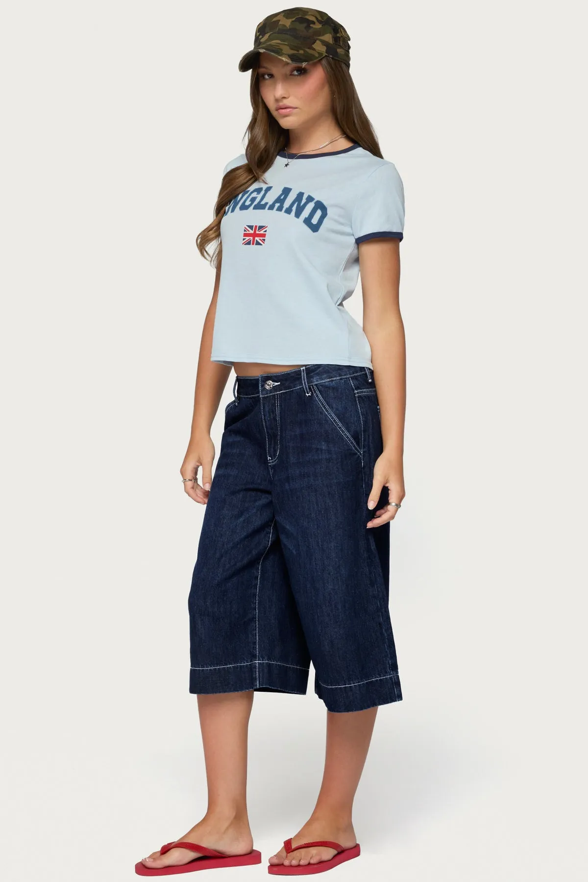 Letty Low Rise Denim Bermuda Shorts sold by Edikted product image thumbnail 3