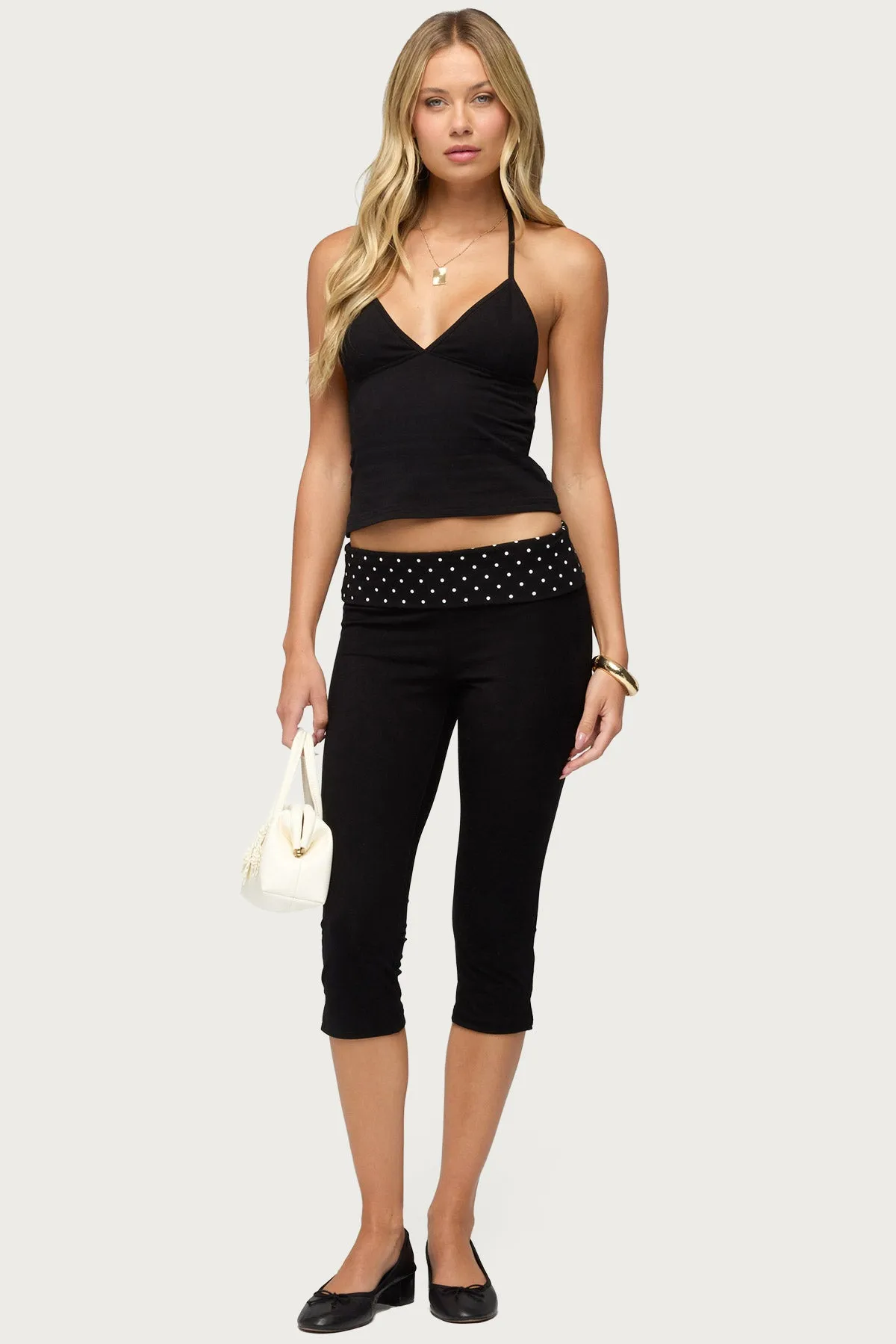 Noriah V Neck Halter Top sold by Edikted product image thumbnail 4