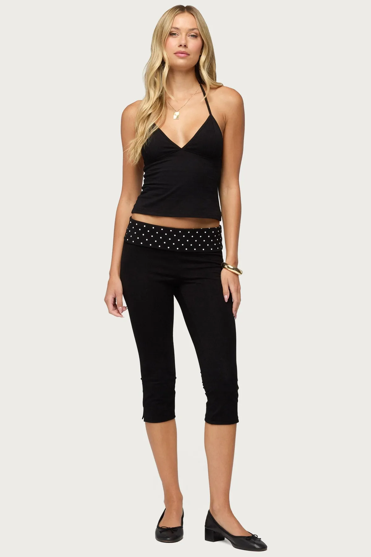 Noriah V Neck Halter Top sold by Edikted product image thumbnail 2