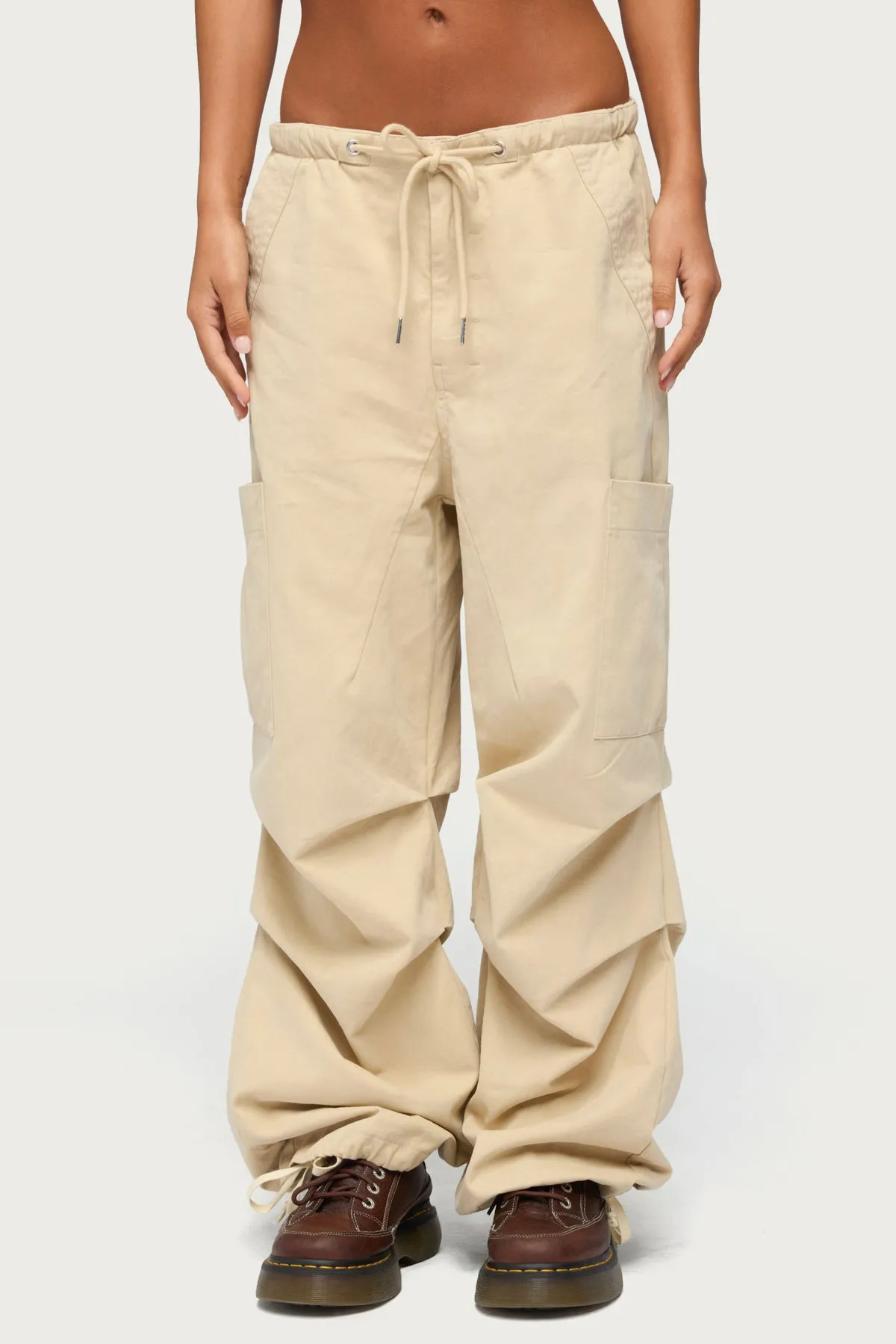 Emzi Baggy Cotton Cargo Pants sold by Edikted product image thumbnail 3