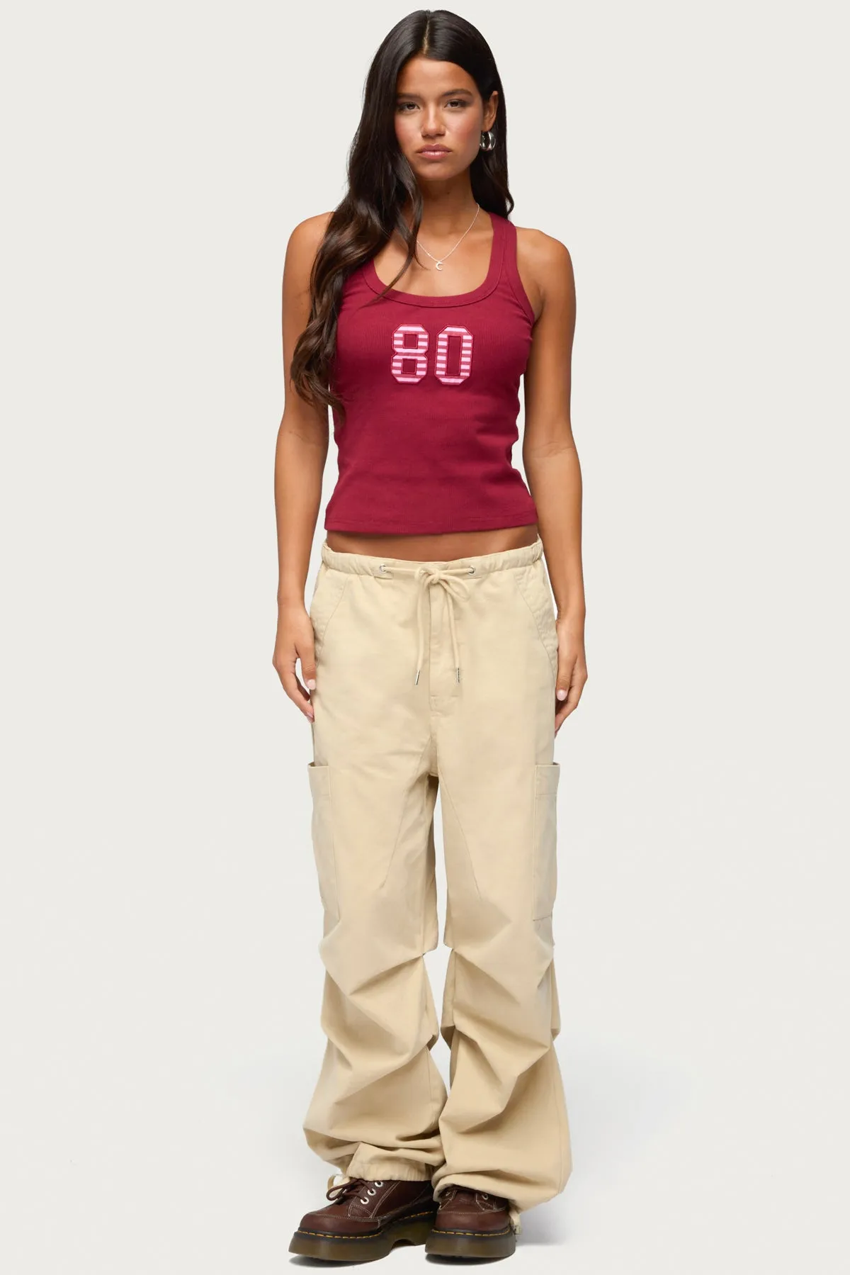 Emzi Baggy Cotton Cargo Pants sold by Edikted product image thumbnail 5