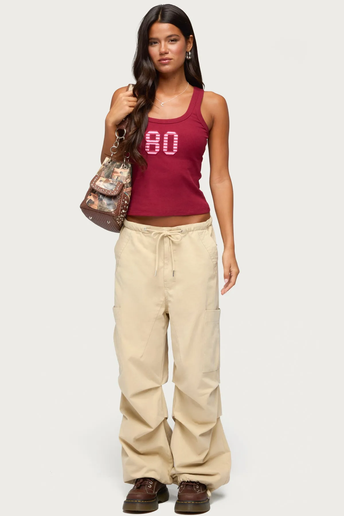 Emzi Baggy Cotton Cargo Pants sold by Edikted