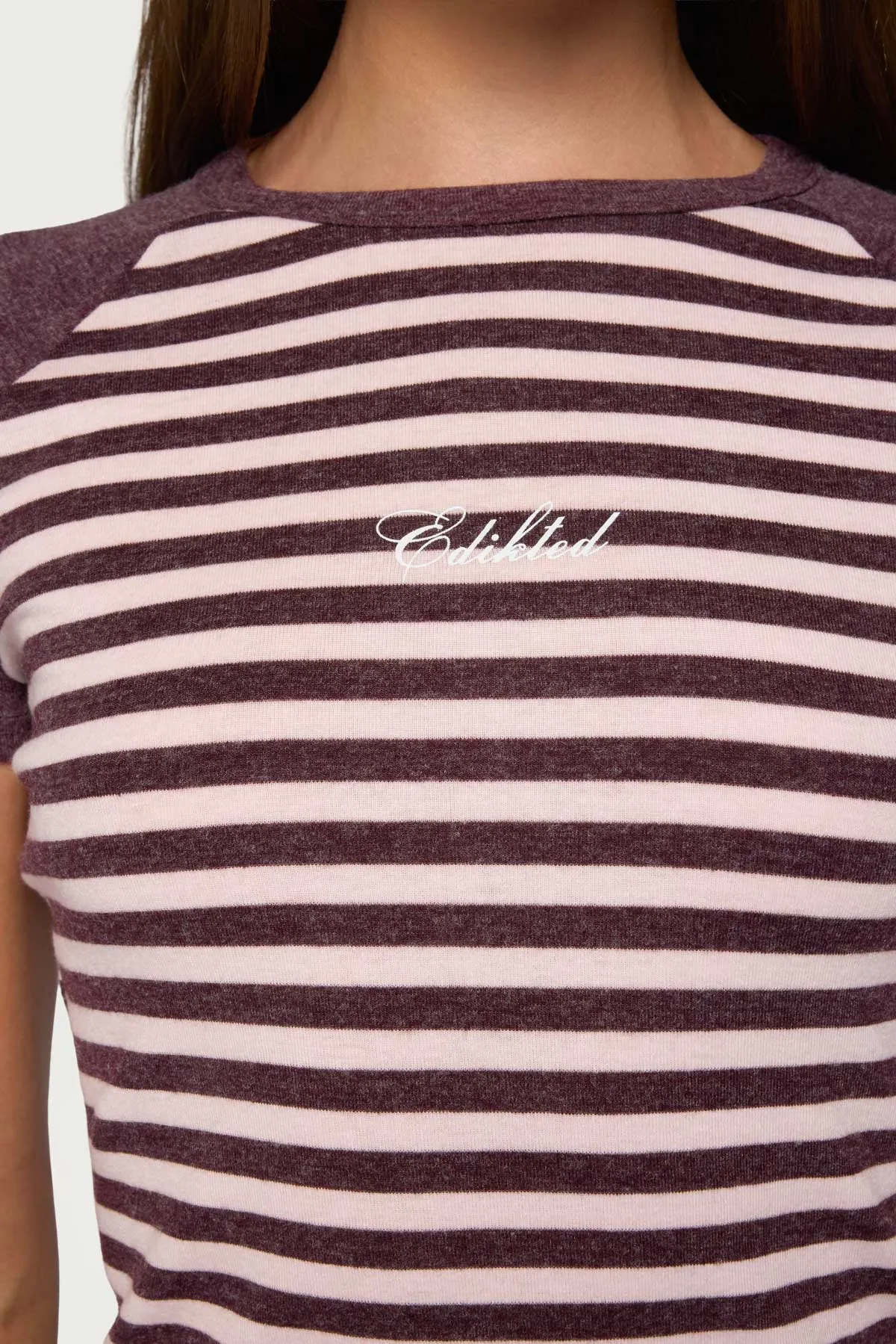 Stay Edikted Stripey Raglan T Shirt sold by Edikted product image thumbnail 2