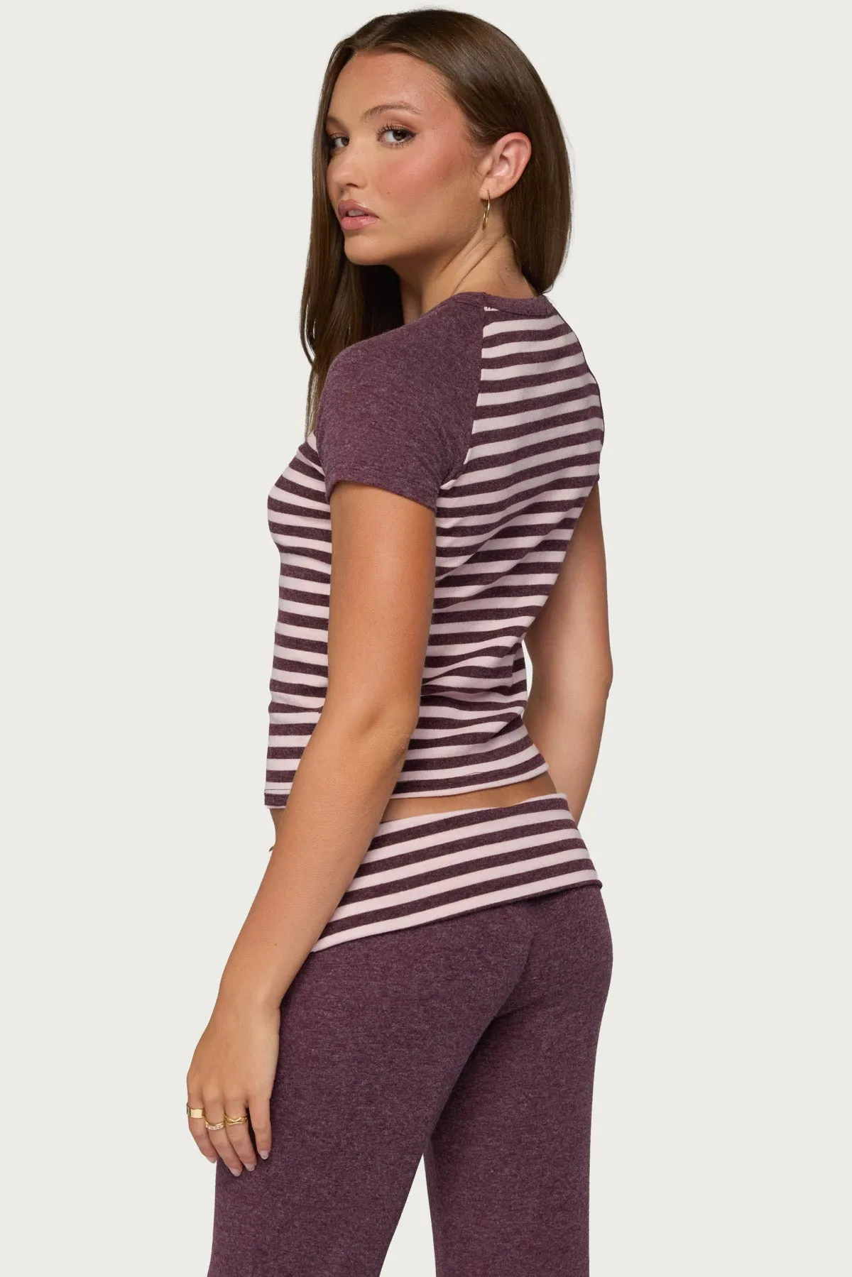 Stay Edikted Stripey Raglan T Shirt sold by Edikted product image thumbnail 5